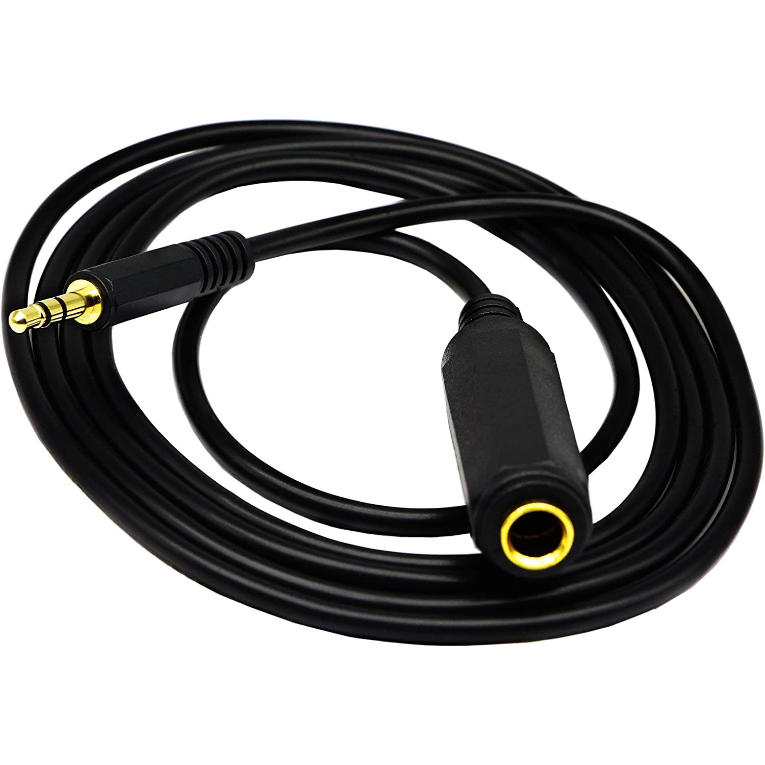 Golden Plated 3.5mm to 6.35mm Audio Extender Cable Adapter, 6.35mm 1/4 inch Audio Female to 3.5mm 1/8 inch