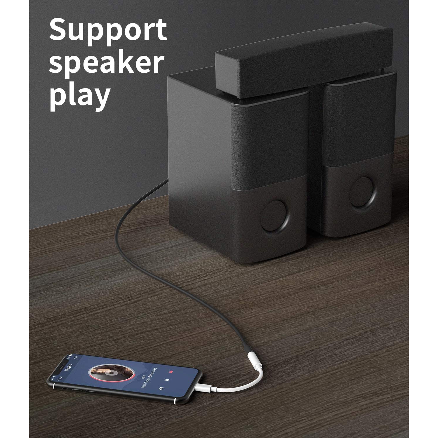 Iphone AUX Adapter for Headphone Jack Cable Dongle(2pack)Lightning to 3.5mm Splitter Apple MFI Certified Audio Cord