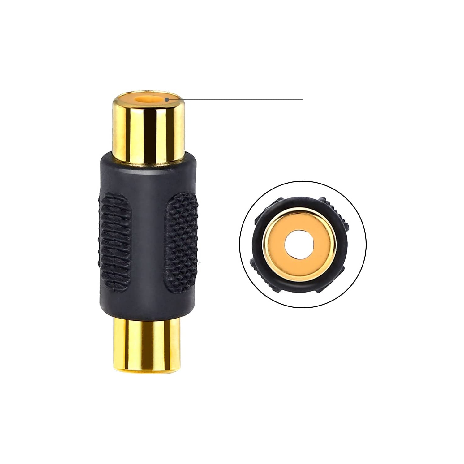 10 Pack RCA Female to Female Coupler Audio Video Gold Adapter