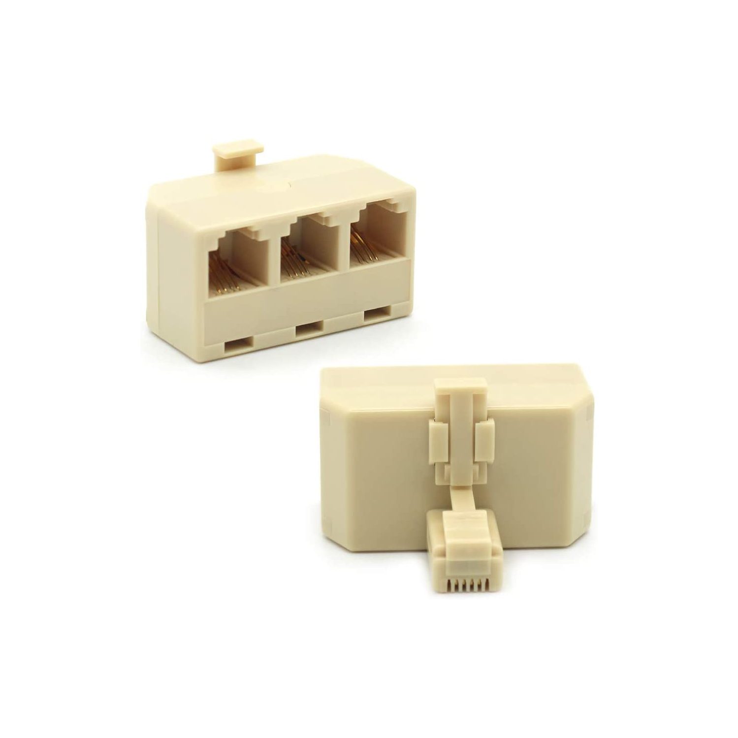 Adaptateur répartiteur téléphonique modulaire RJ11 6P4C enfichable mâle à femelle connecteur triplex 3 voies RJ11