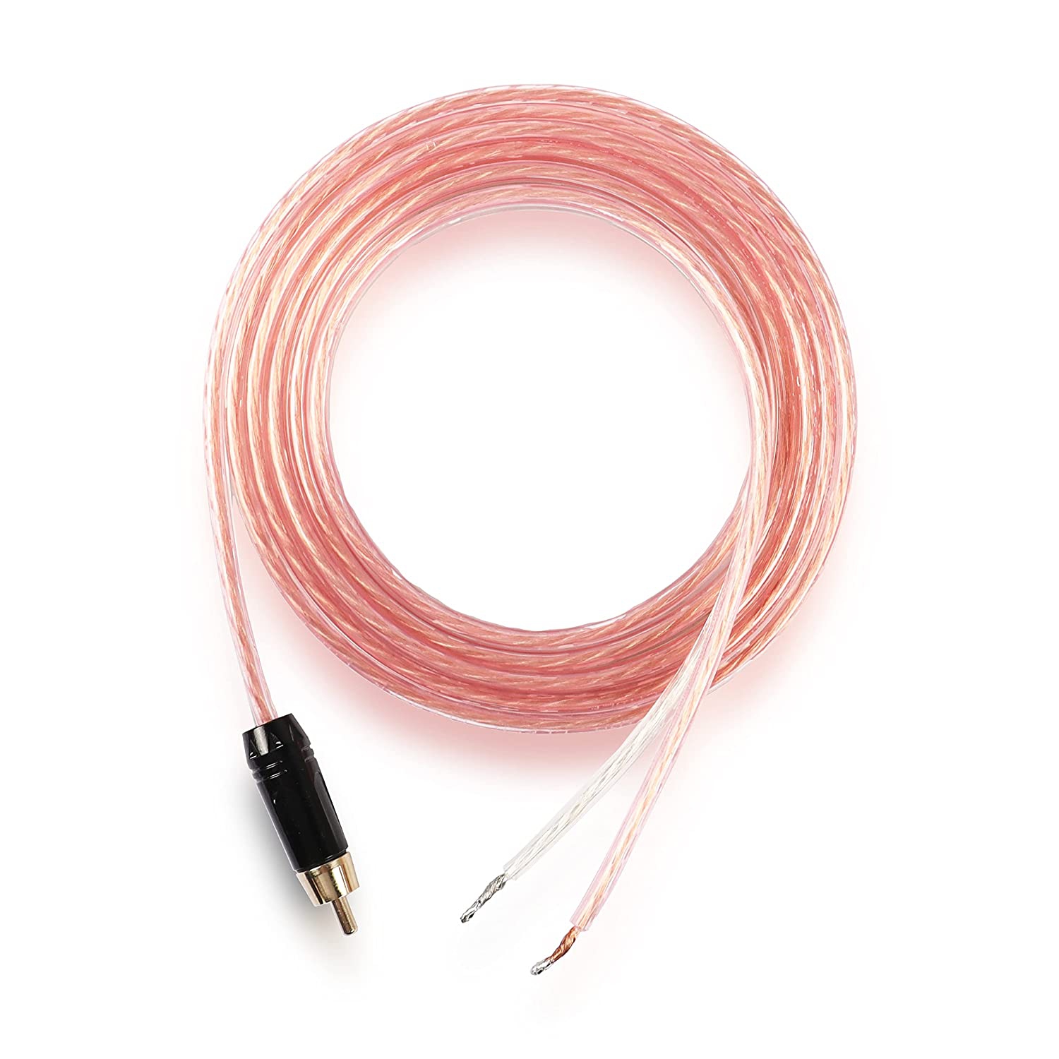 RCA Speaker Wire, Speaker Cable to RCA Plug, Gold Plated RCA Connector High Level Audio Cable for Amplifiers