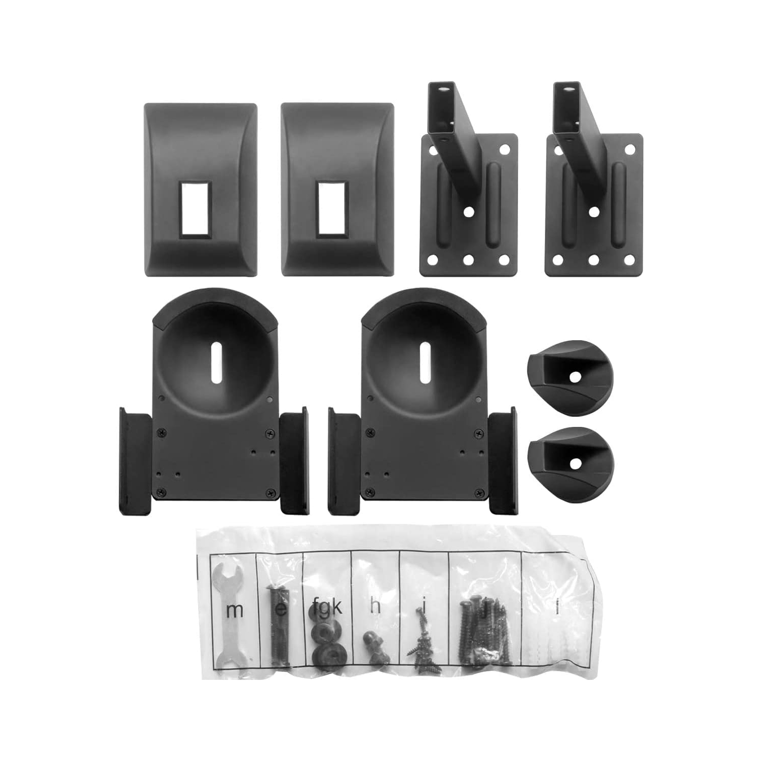 Support de fixation murale pour haut-parleurs d’étagère à pince latérale double pour haut-parleurs ambiophoniques, peut tenir jusqu’à 55 po