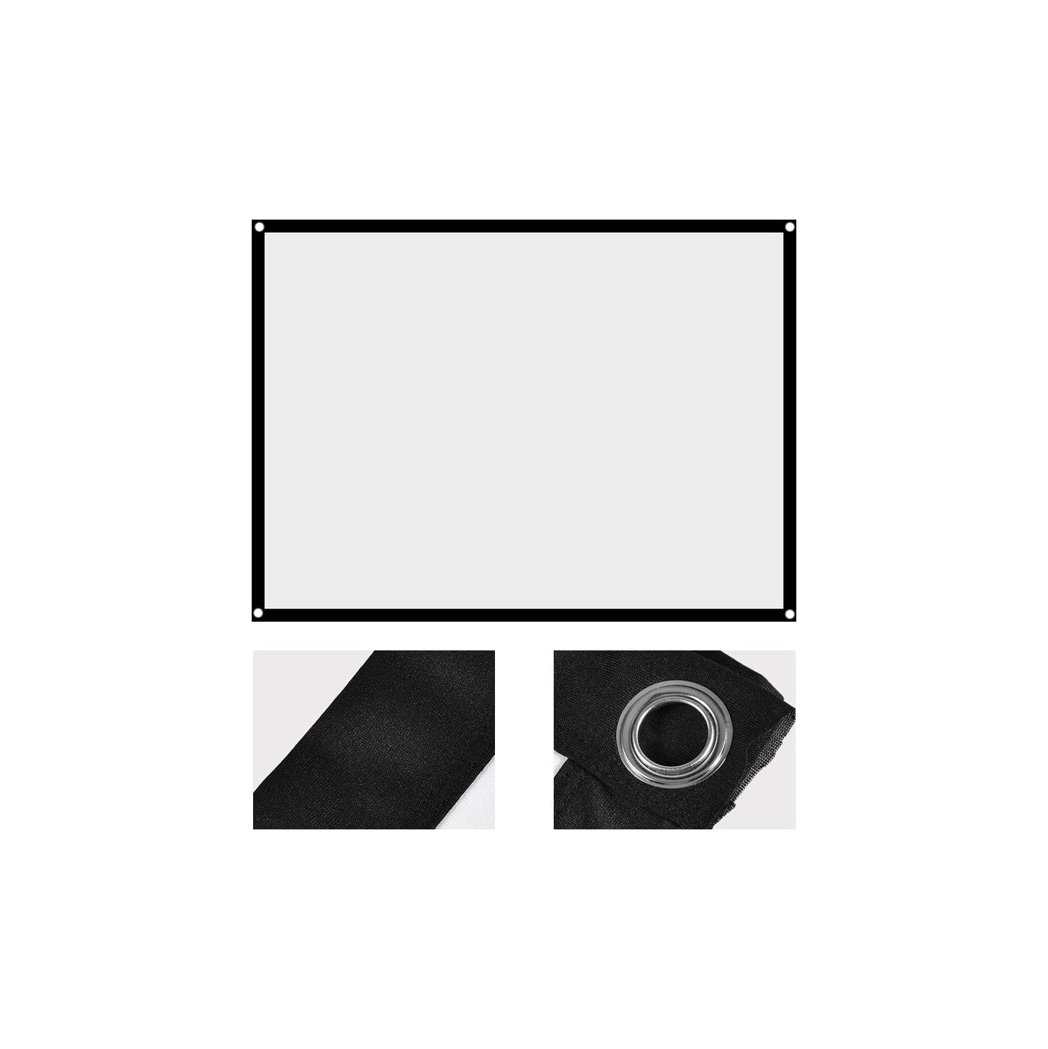 Écran de projection, 4:3 60-100 po, écran de projection portatif pliable sans pli, pour l'extérieur