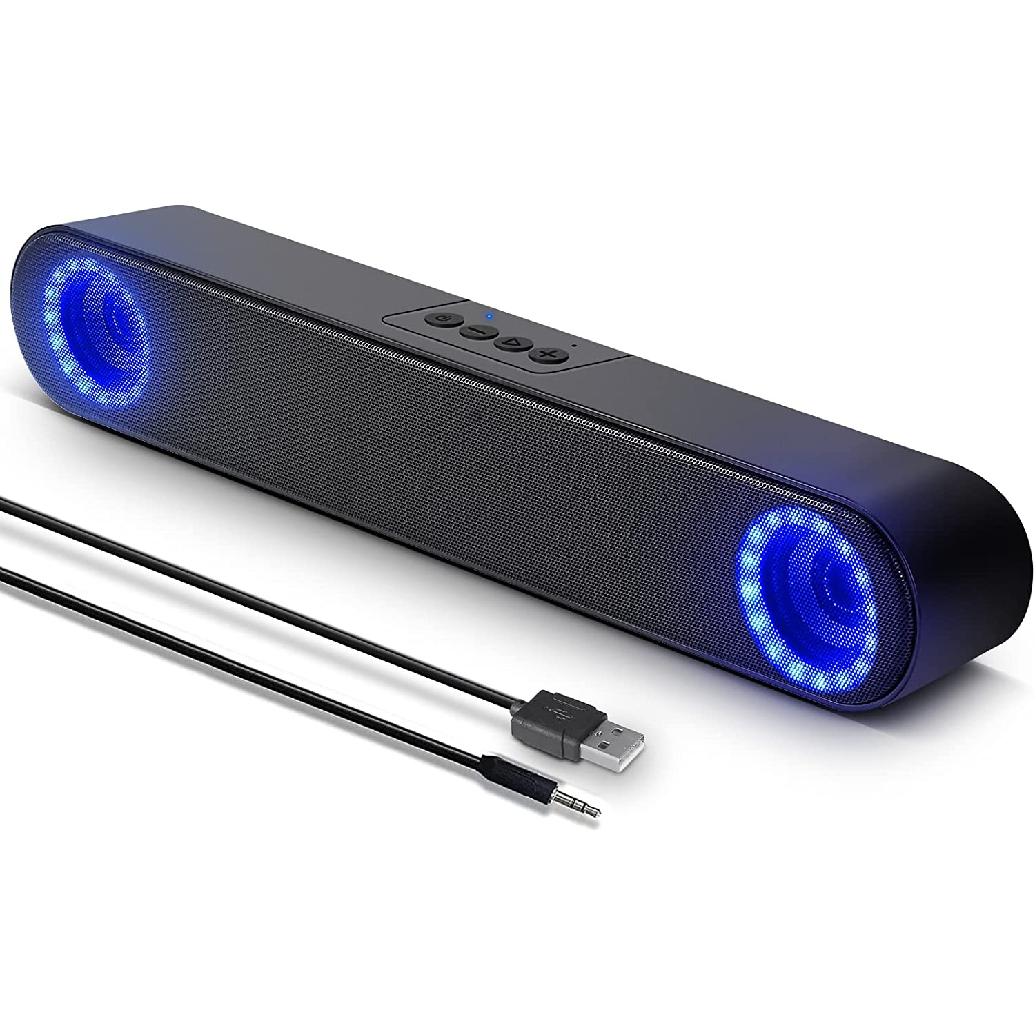 Upgraded Computer Speakers, 59 ins Ultra Long Cable, 10W Stereo Sound, USB Powered PC Speakers for Desktop