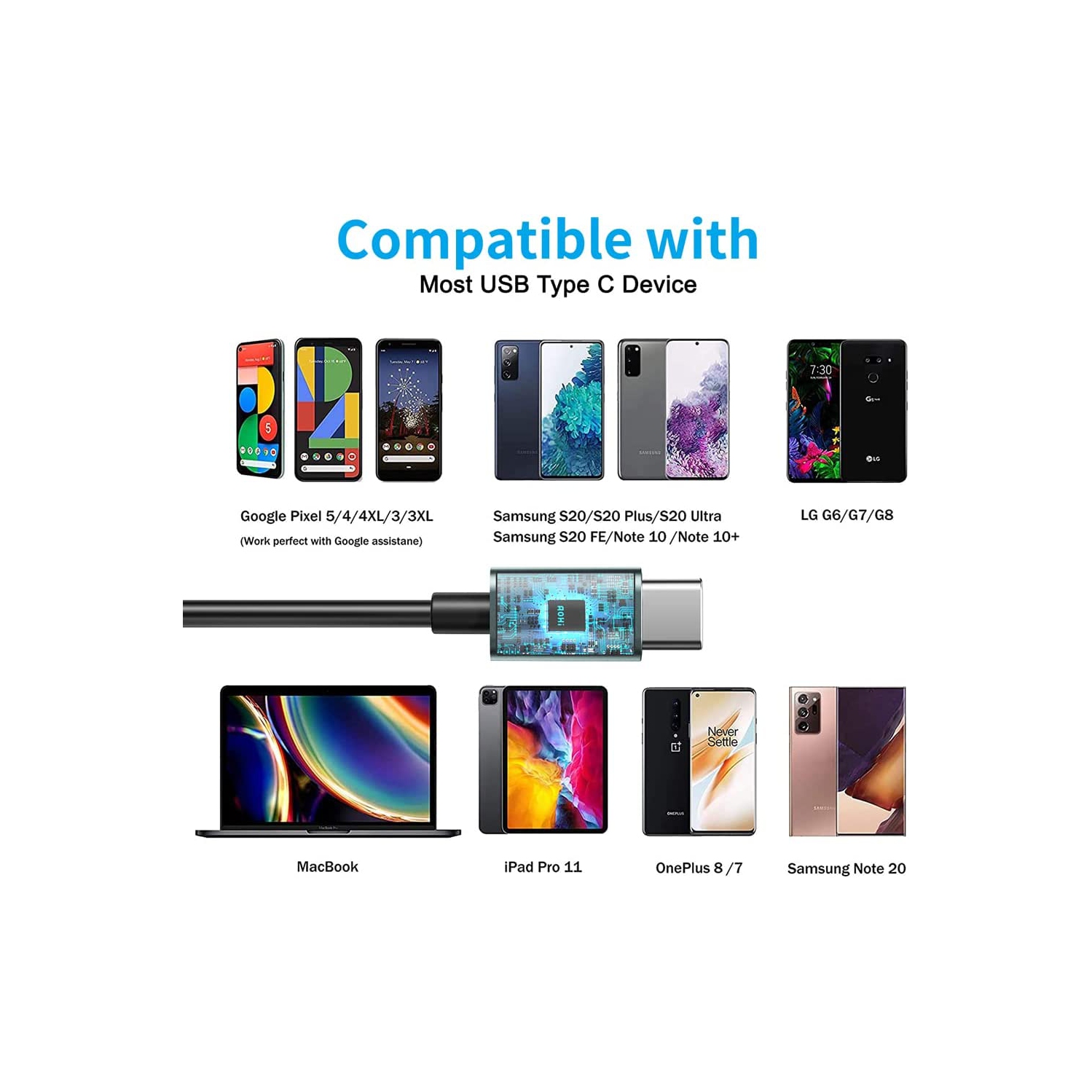 USB C Headphones Stereo Earphones with Microphone Wired Earbuds Bass in Ear Earbuds Headphones Compatible with Mobile