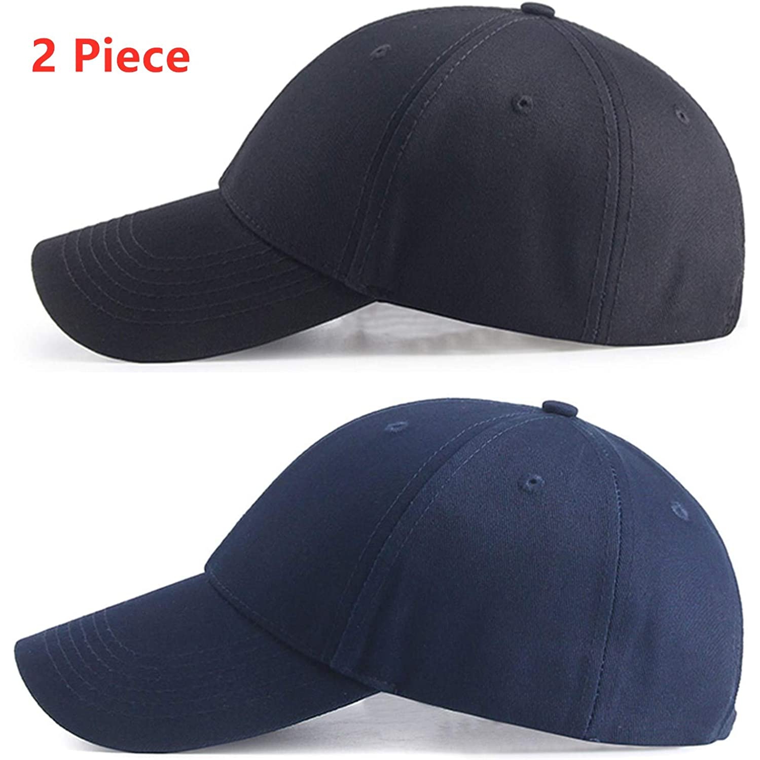 Ensemble de 2 casquettes de baseball tout-aller en coton pour hommes quatre saisons
