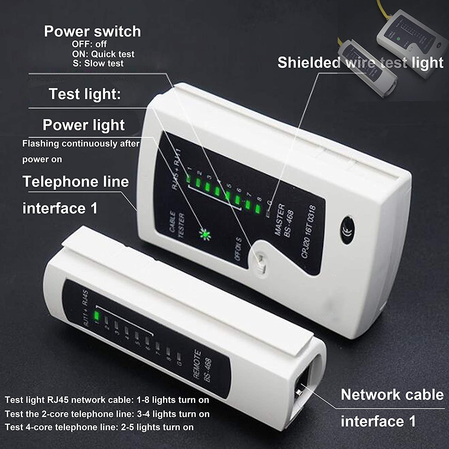TAIWAIN CAT6 Crimper Kit CAT5 Network Cable LAN Tester Maintenance Set RJ45 Crimping Tool for RJ11/RJ12, Ethernet Crimp