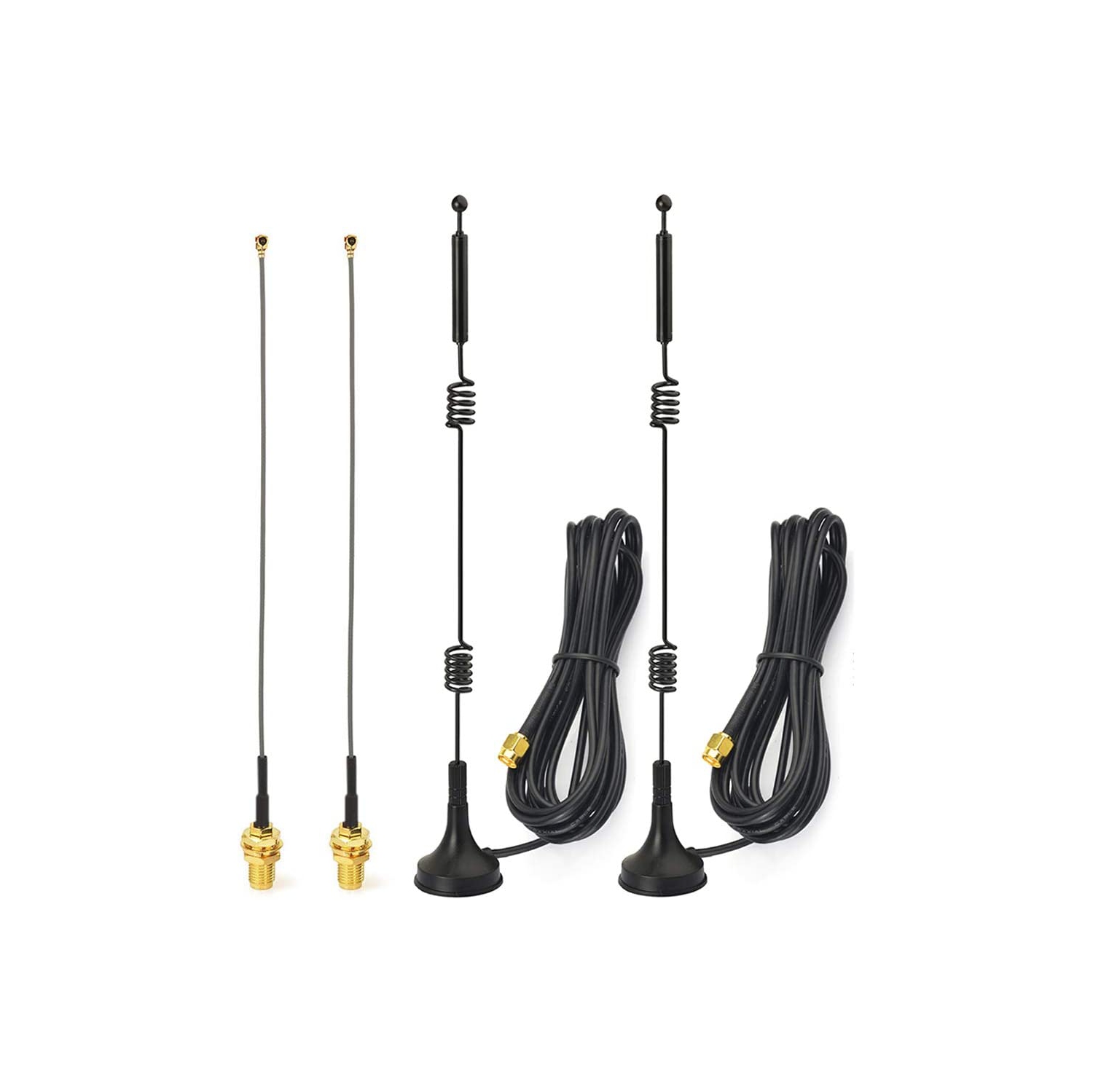 Dual Band WiFi 2.4GHz 5GHz 5.8GHz 9dBi Magnetic Base RP-SMA Male Antenna 15cm IPEX IPX U.FL to RP-SMA Female