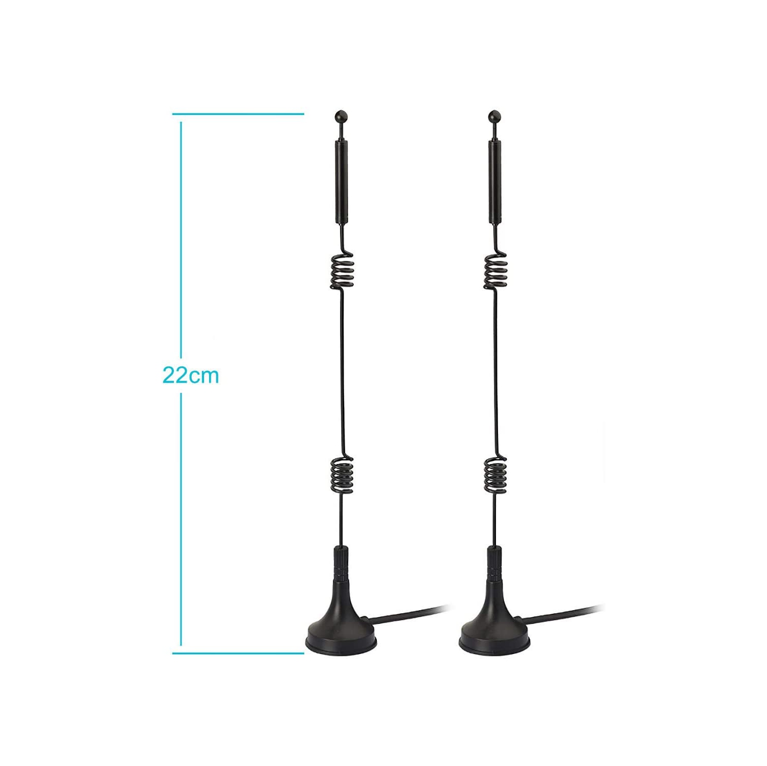 Dual Band WiFi 2.4GHz 5GHz 5.8GHz 9dBi Magnetic Base RP-SMA Male Antenna 15cm IPEX IPX U.FL to RP-SMA Female