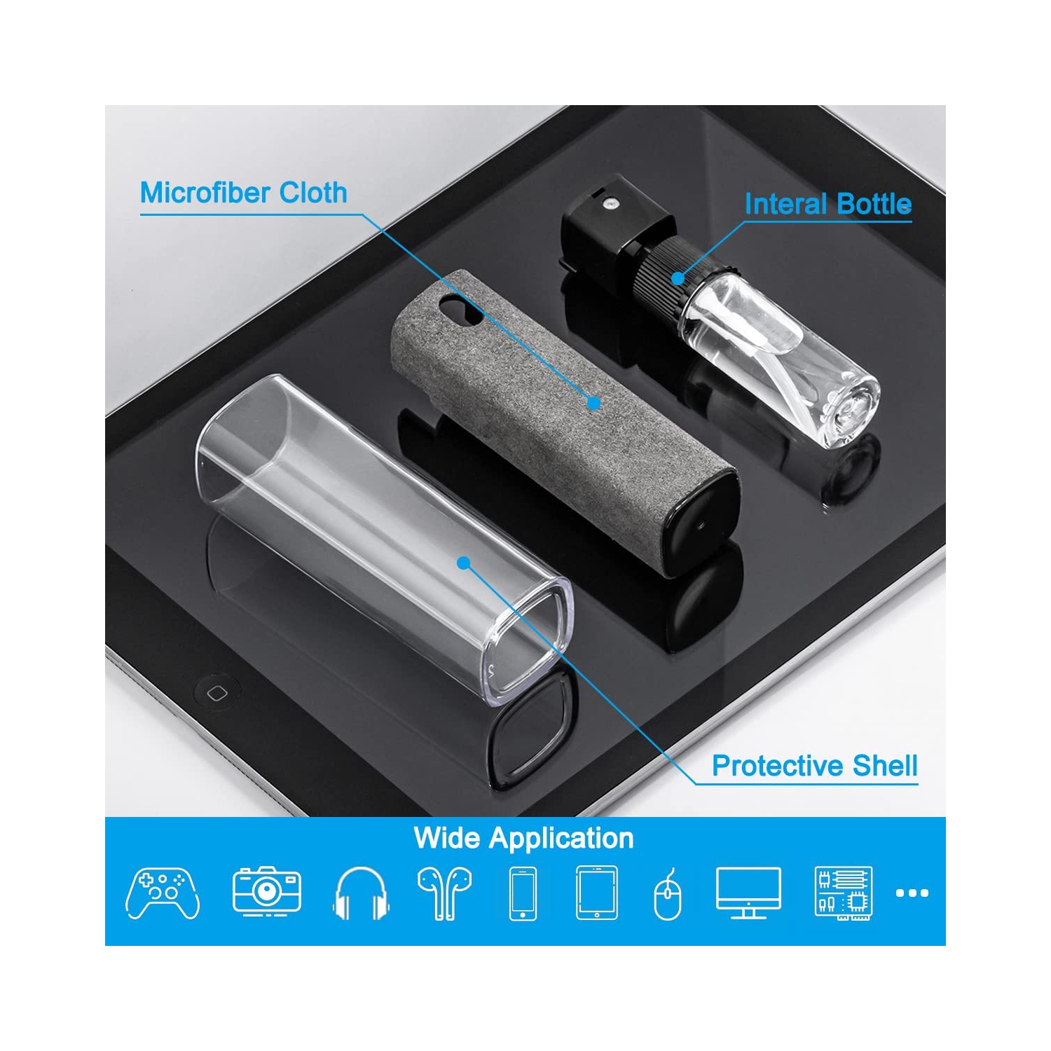 Nettoyant d’écran vaporisateur, trousse de nettoyage pour téléviseur, portable, tablette, PC, ordinateur