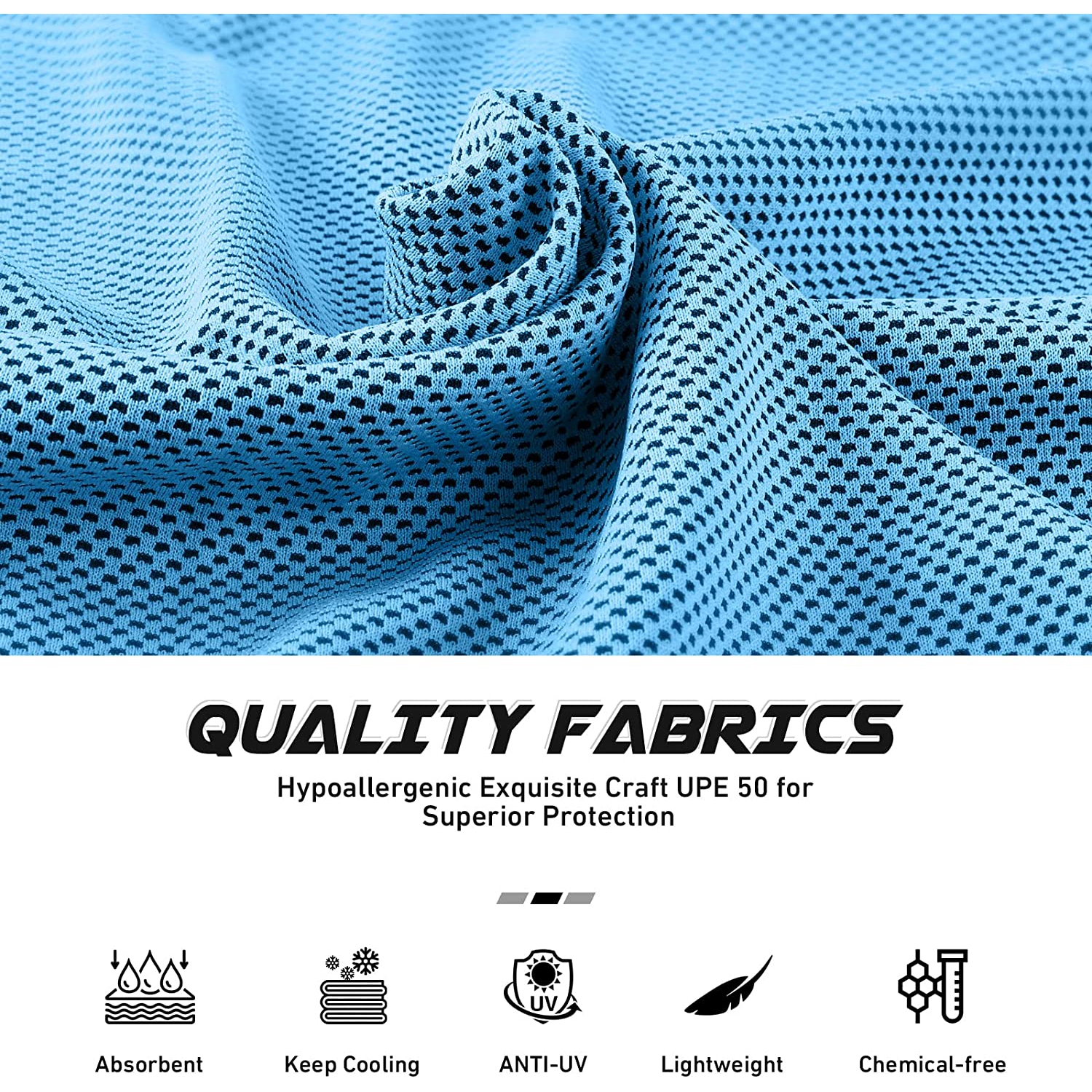 Serviettes rafraîchissantes pour le cou et le visage, serviettes rafraîchissantes pour les temps chauds, serviettes de refroidissement pour le cou,