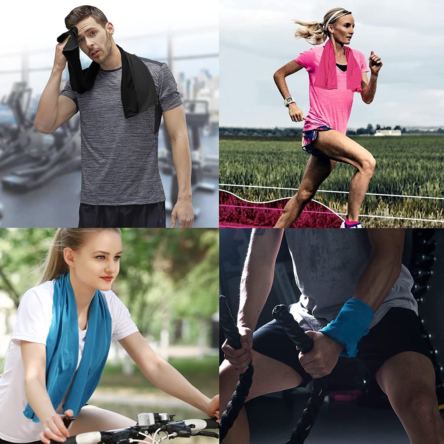 8 Pack Cooling Towels, Microfiber Ice Towels for Neck and Face, Cooling Towels for Athletes Cooling Neck Wraps