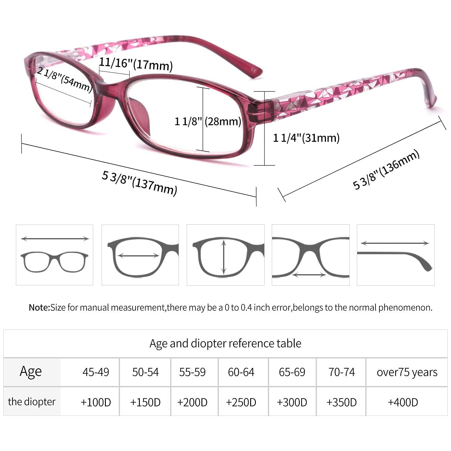 Paquet de 4 paires de lunettes de lecture anti-lumière bleue, mode pour femmes, charnières à ressort, motif imprimé, antireflet UV