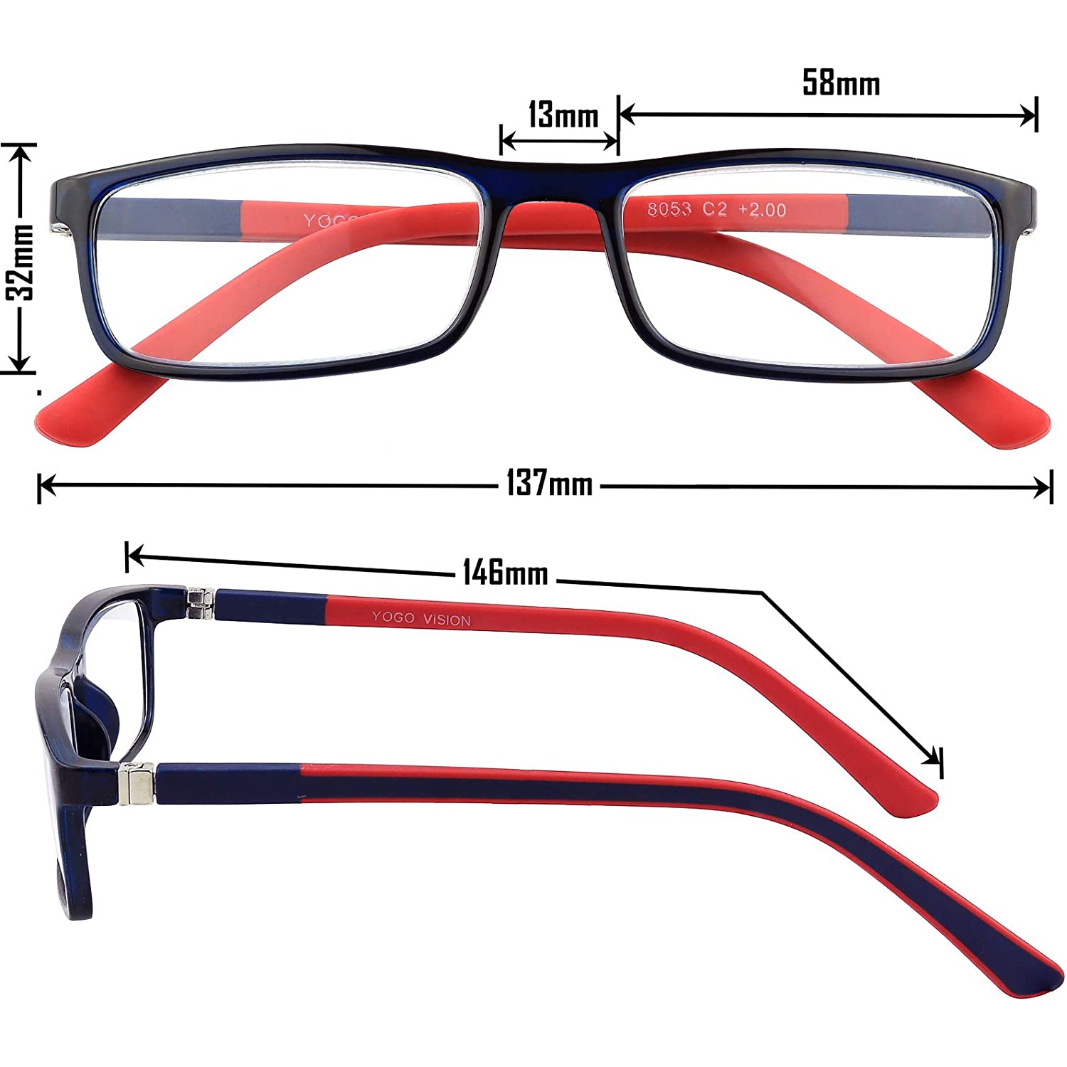 Reading Glasses for Men 4 Pack Comfortable Spring Hinges Mens Reading Eyeglasses Set - Lightweight Readers