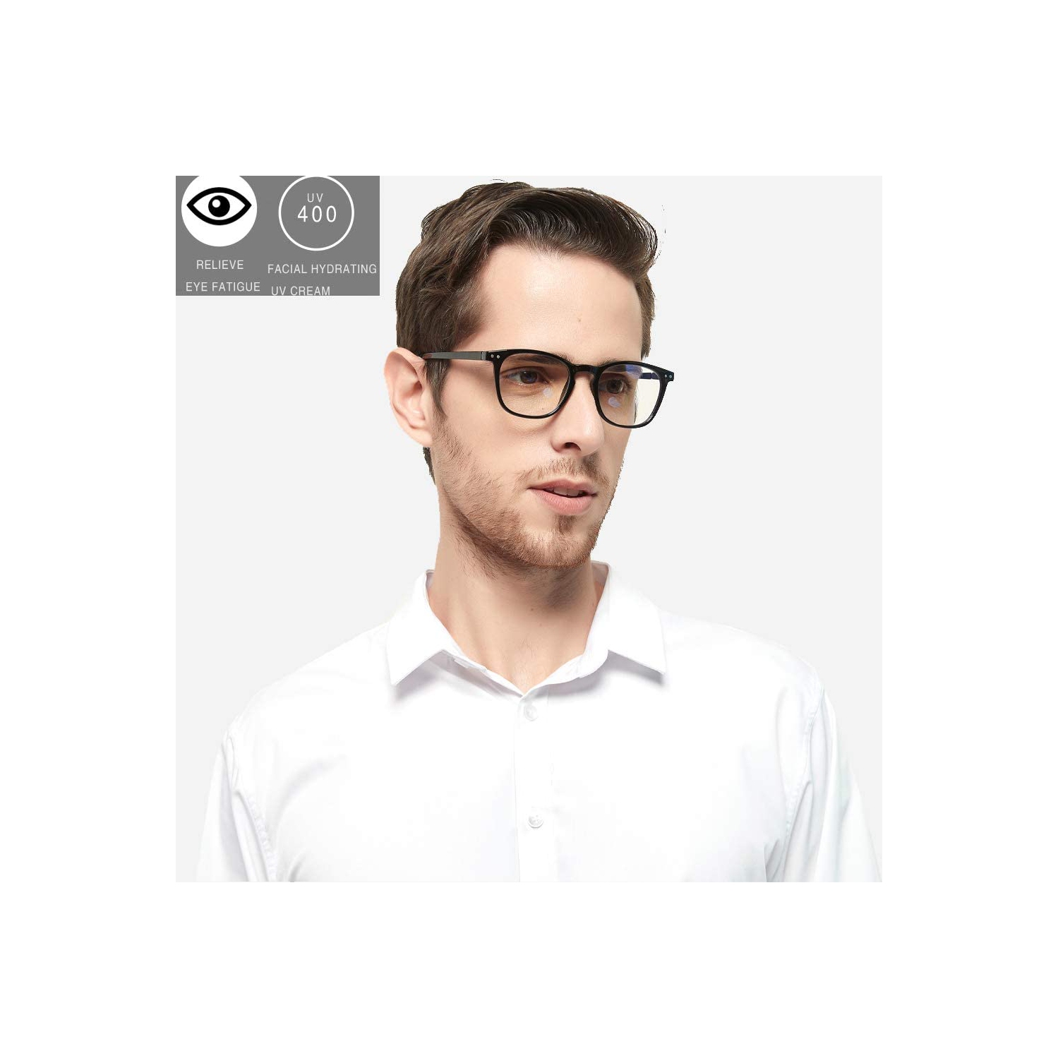 Paquet de 3 paires de lunettes de lecture anti-lumière bleue, lecteurs à charnière à ressort pour ordinateur pour hommes, filtre anti-UV