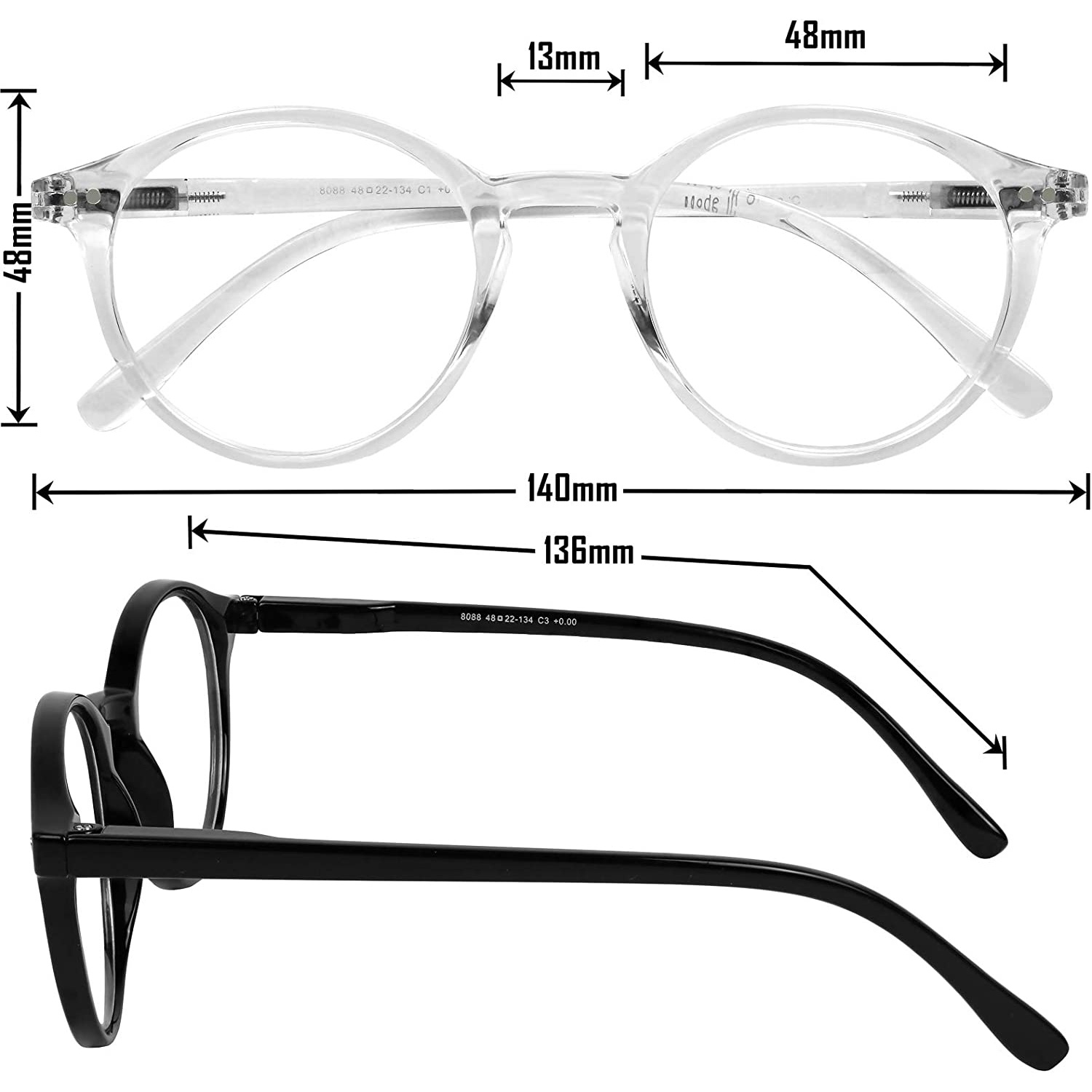 Paquet de 5 paires de lunettes de lecture anti-lumière bleue charnière à ressort pour lunettes légères anti-reflets pour femmes