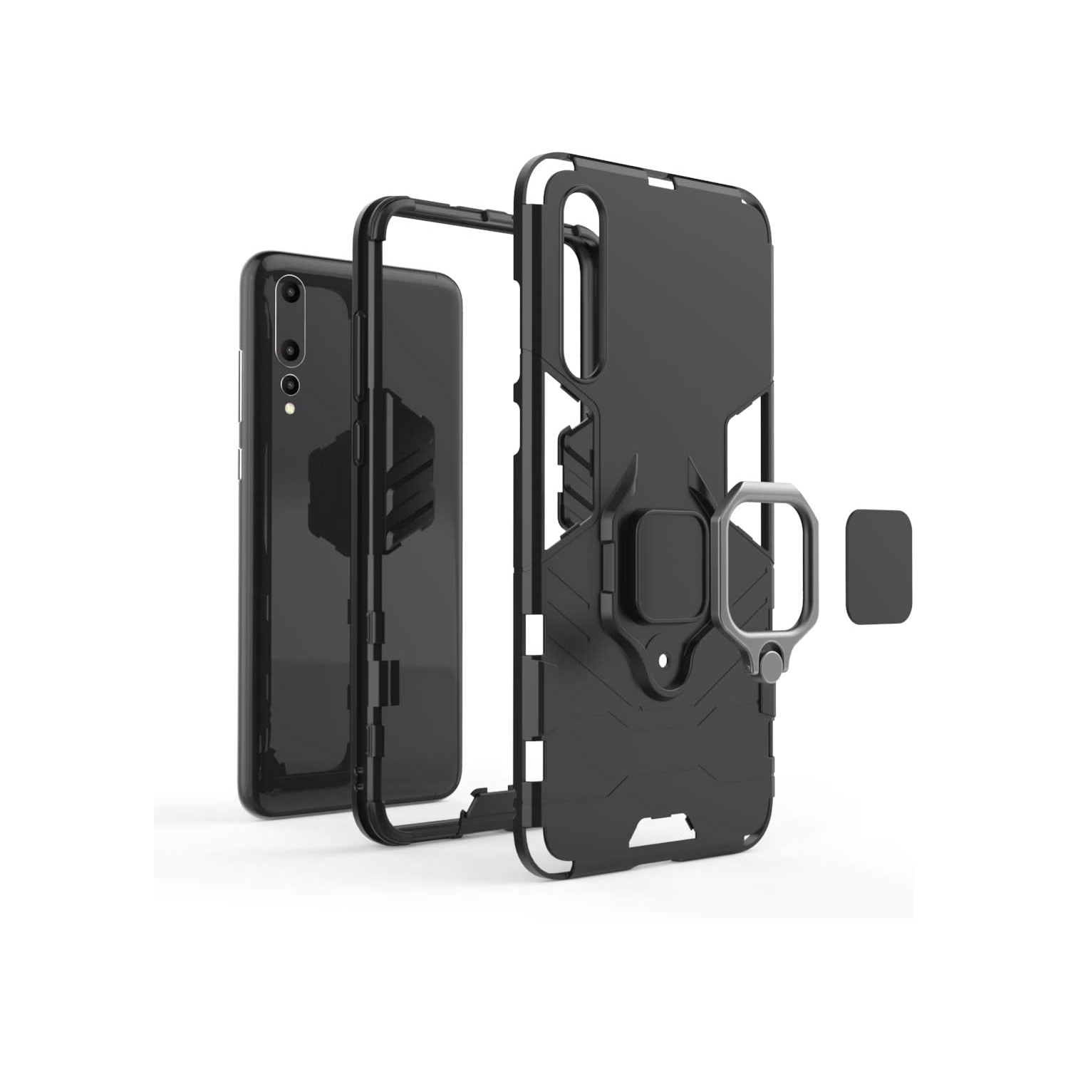 for Huawei P20 Pro Case,Hybrid Heavy Duty Shockproof Armor Dual Layer Protection Defender Back Case Cover for Huawei