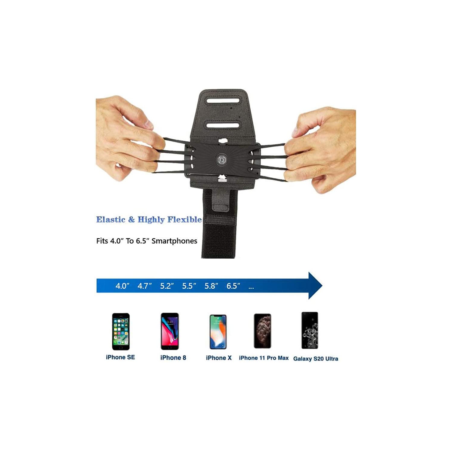 360° Rotatable Workout Phone Armband Case for Men Women, Running Phone Holder for iPhone 11 Pro X/XR/XS/Max/8/7,