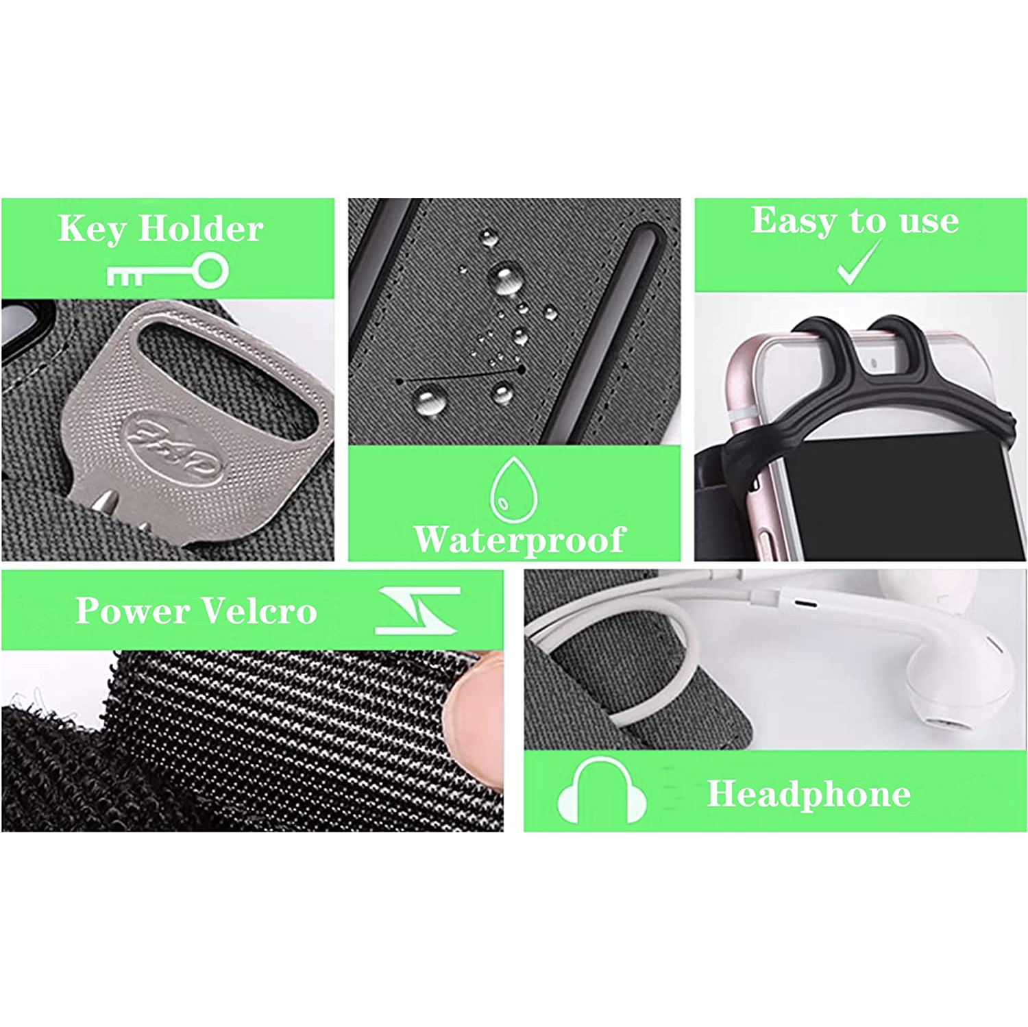 360° Rotatable Workout Phone Armband Case for Men Women, Running Phone Holder for iPhone 11 Pro X/XR/XS/Max/8/7,