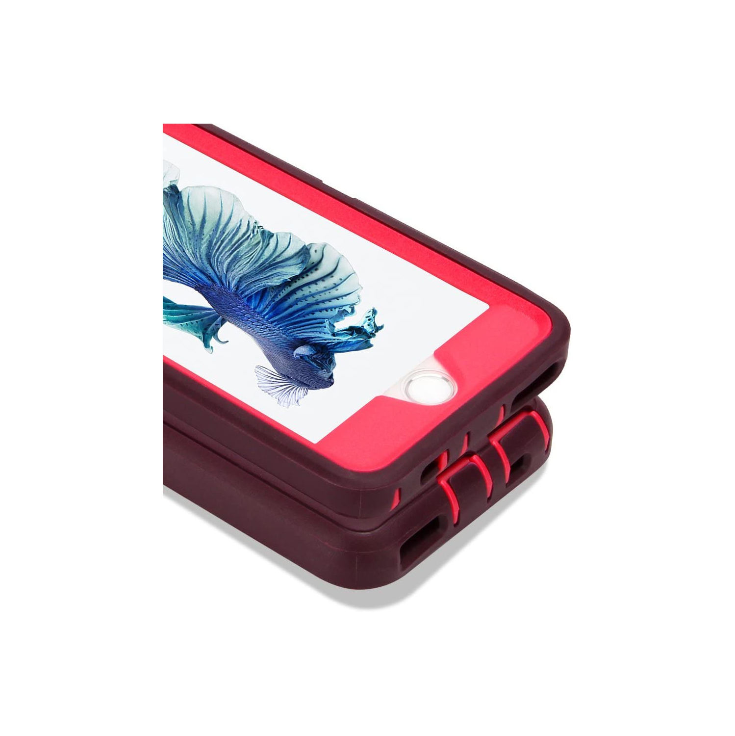 Étui pour iPhone 6s plus/6 plus, protecteur d’écran 3-en-1 intégré, résistant aux chocs et à la poussière