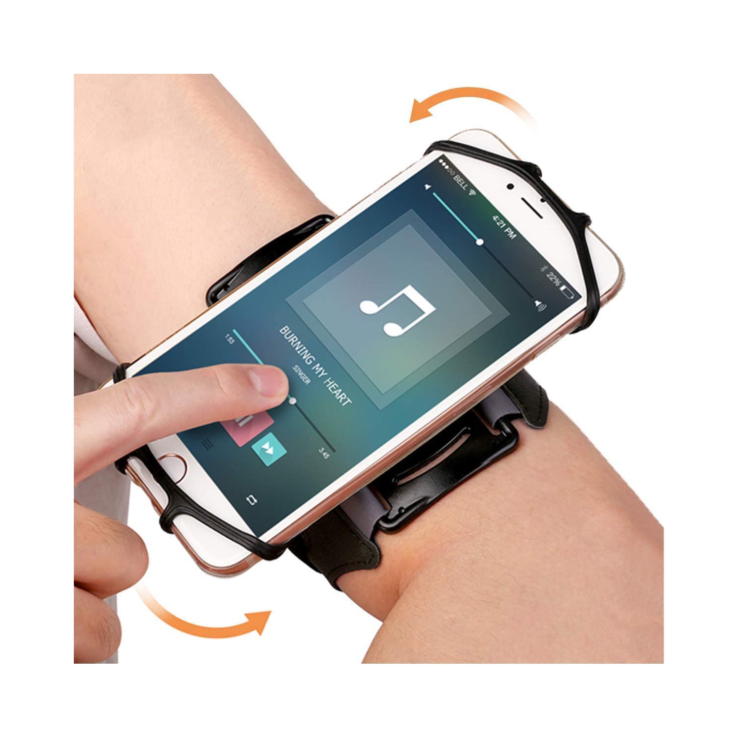 180° Rotatable Armband / Wristband Phone Holder for Running Hiking Biking- Universal Size for iPhone X 8 8 Plus