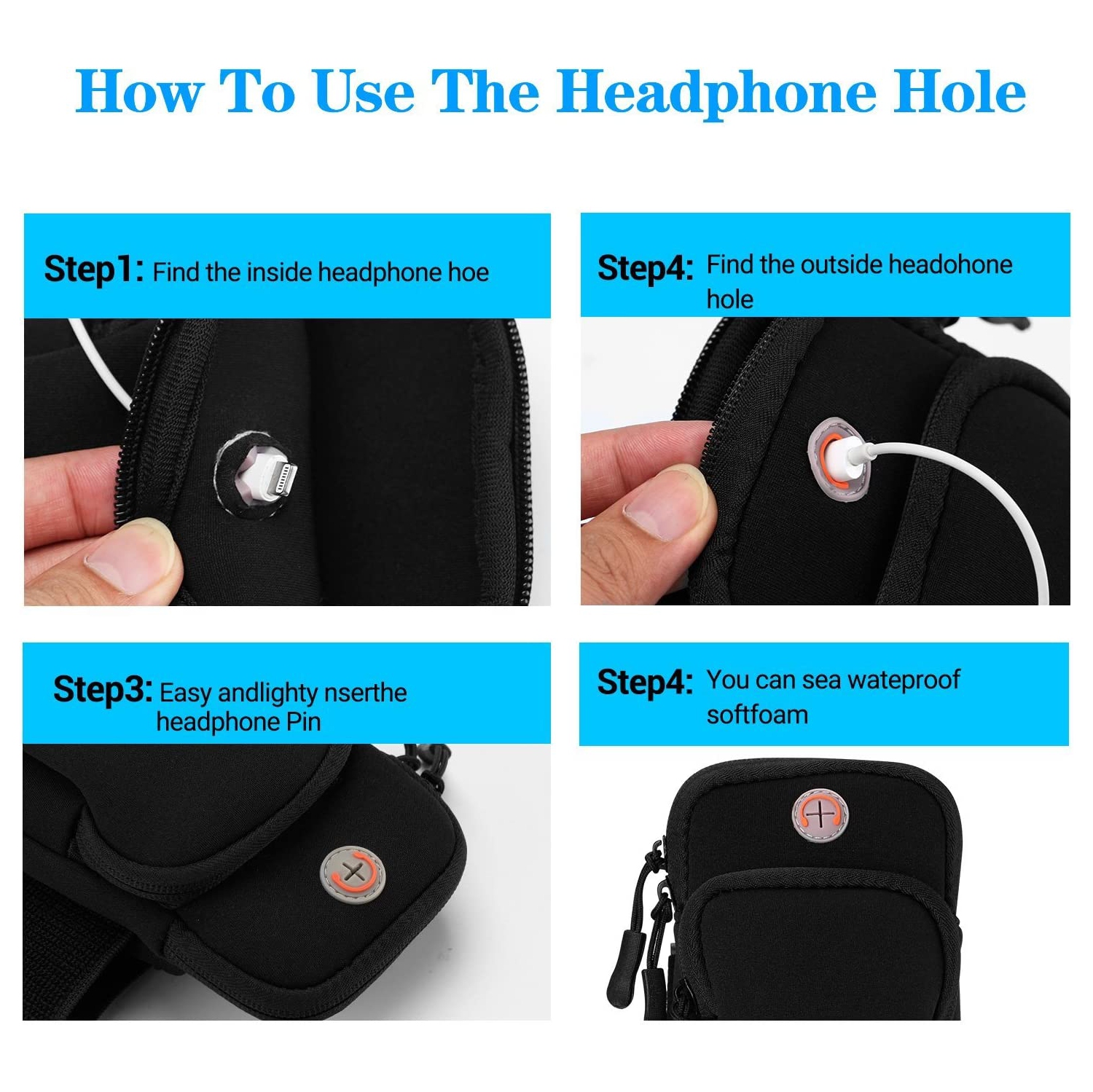 Brassard pour téléphone cellulaire pour iPhone 13 12 11 Pro XR XS X 8 7 6 6s, Galaxy S21 Ultra S20 S10 S9 résistant à la sueur Sports