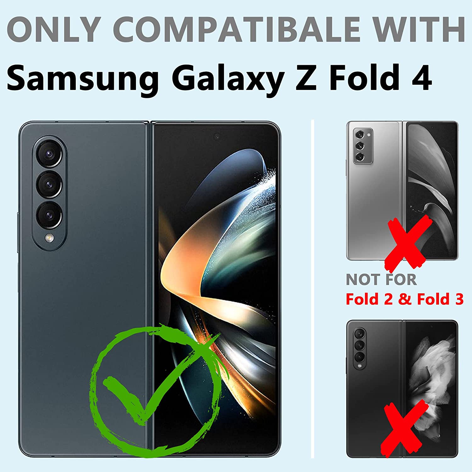for Samsung Galaxy Z Fold 4 Case: Slim Shockproof Protective Phone Case for Galaxy Z Fold 4 5G