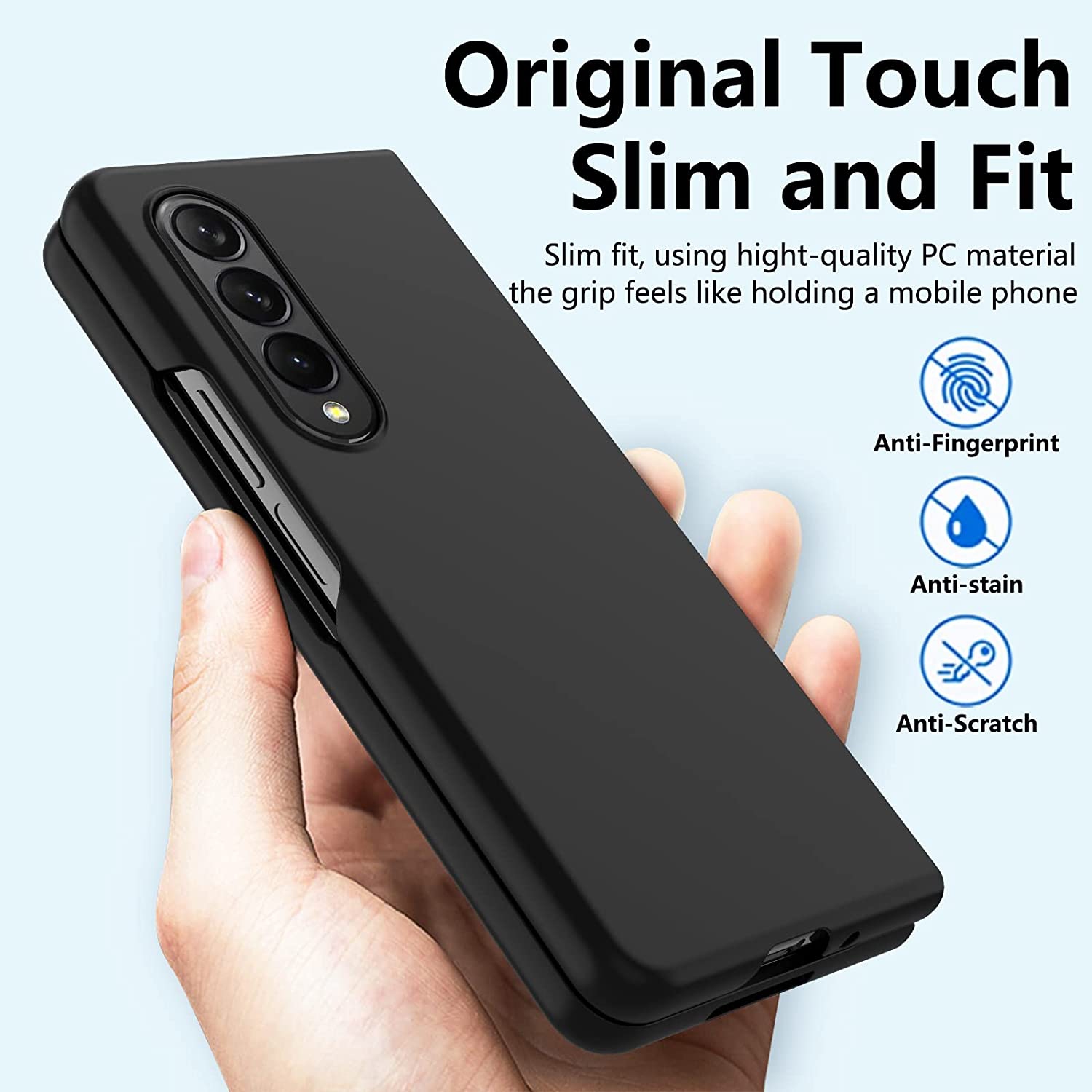 for Samsung Galaxy Z Fold 4 Case: Slim Shockproof Protective Phone Case for Galaxy Z Fold 4 5G
