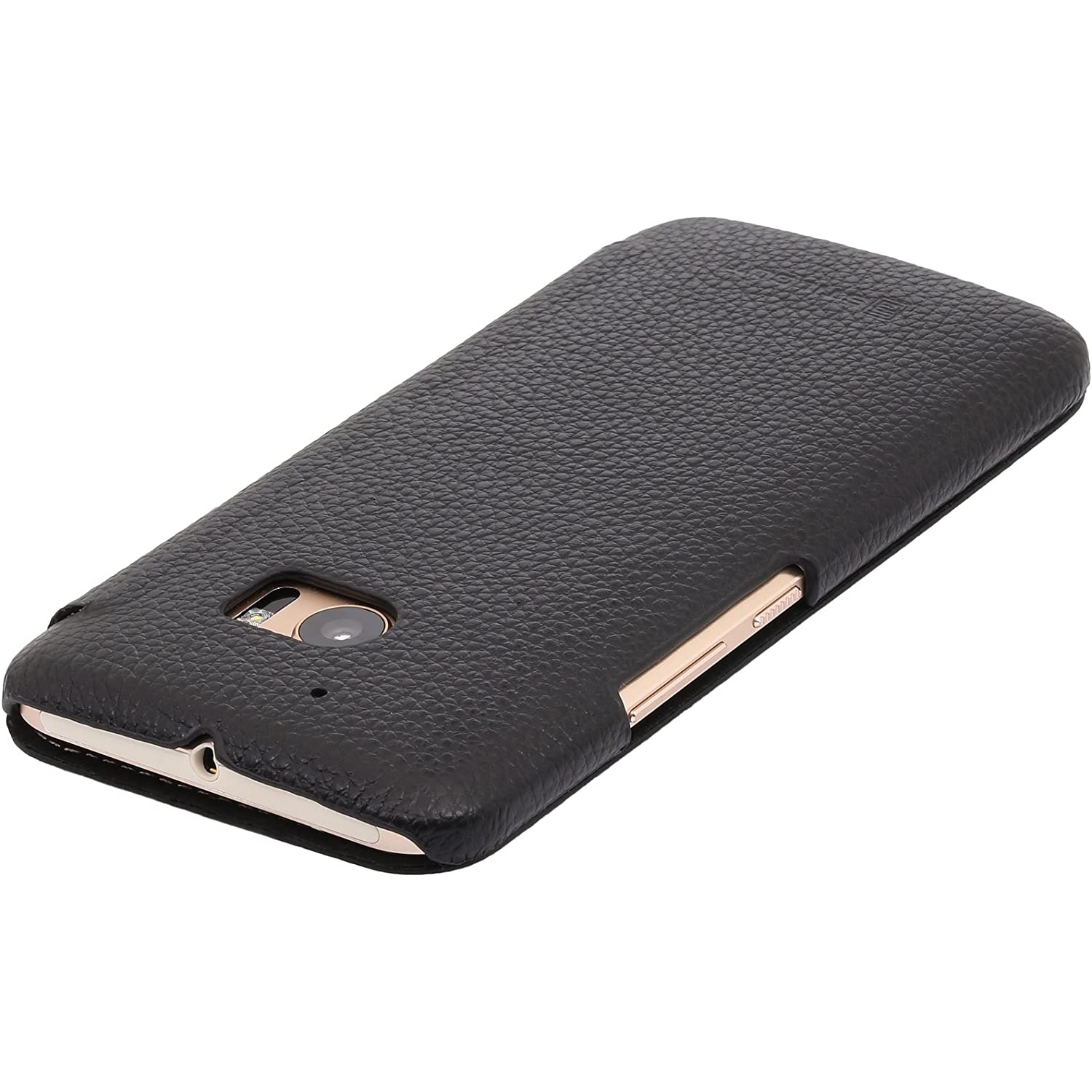 Book Type, Genuine Leather Case for HTC 10, Black