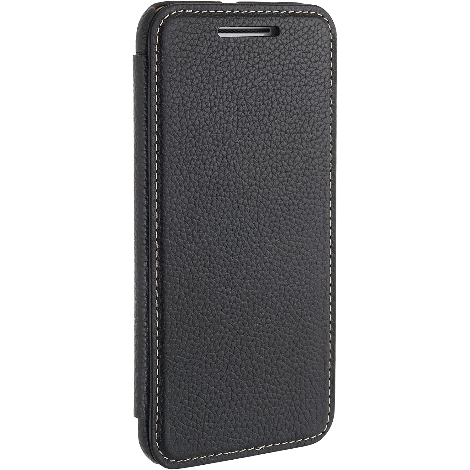 Book Type, Genuine Leather Case for HTC 10, Black