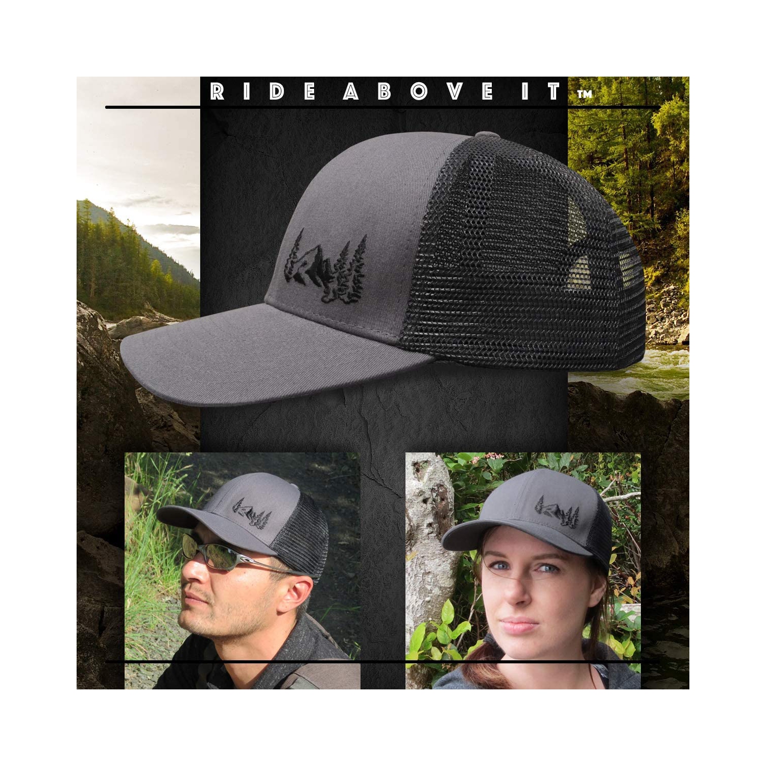 Chapeau de camionneur pour hommes ou femmes – plusieurs motifs branchés