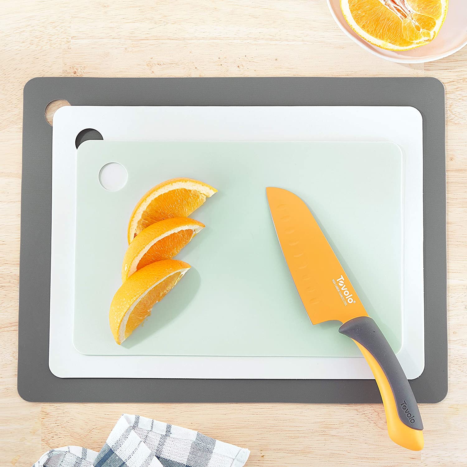 Grands, moyens et petits tapis de planche à découper souples pour trancher, couper, hacher et préparer les repas, ensemble de 3,