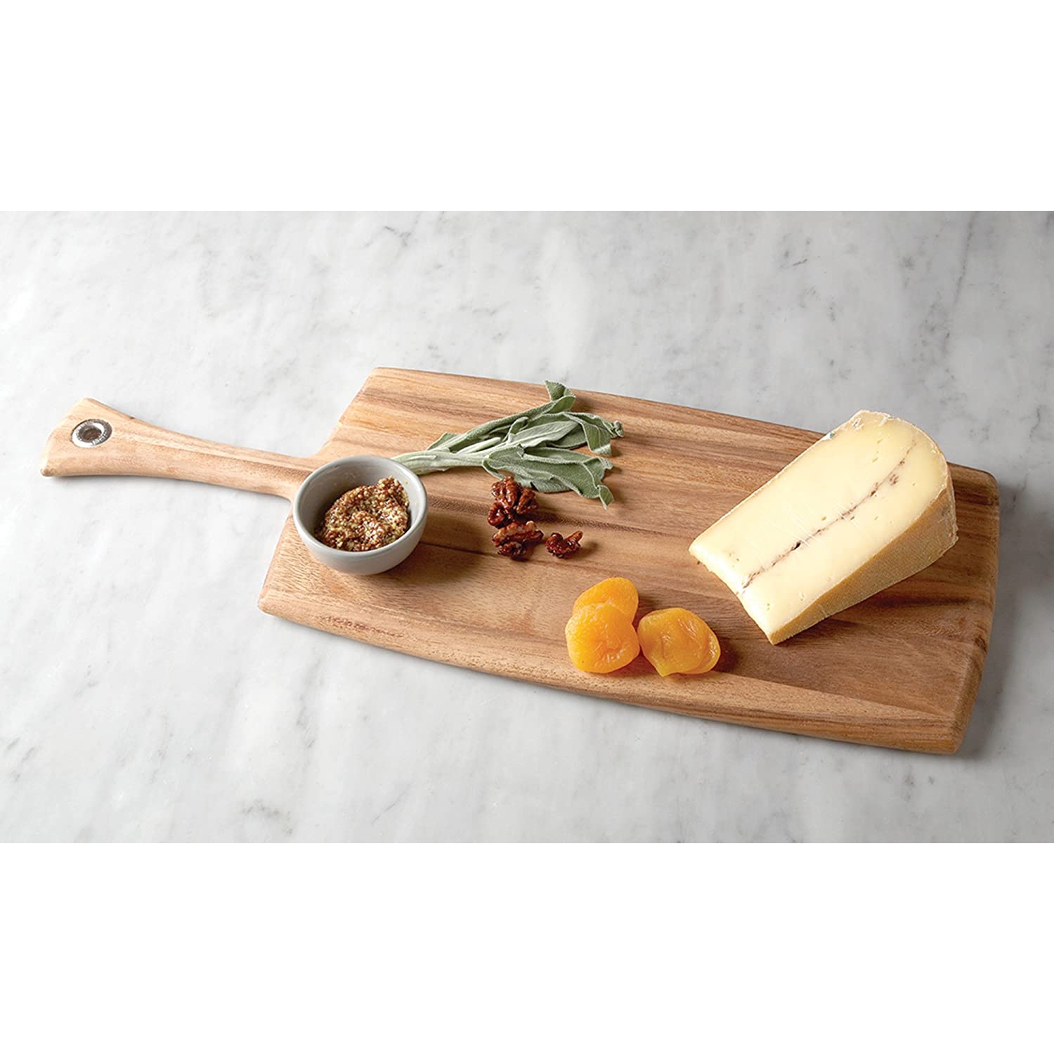 28118 grande planche à pagaie rectangulaire, bois d’acacia