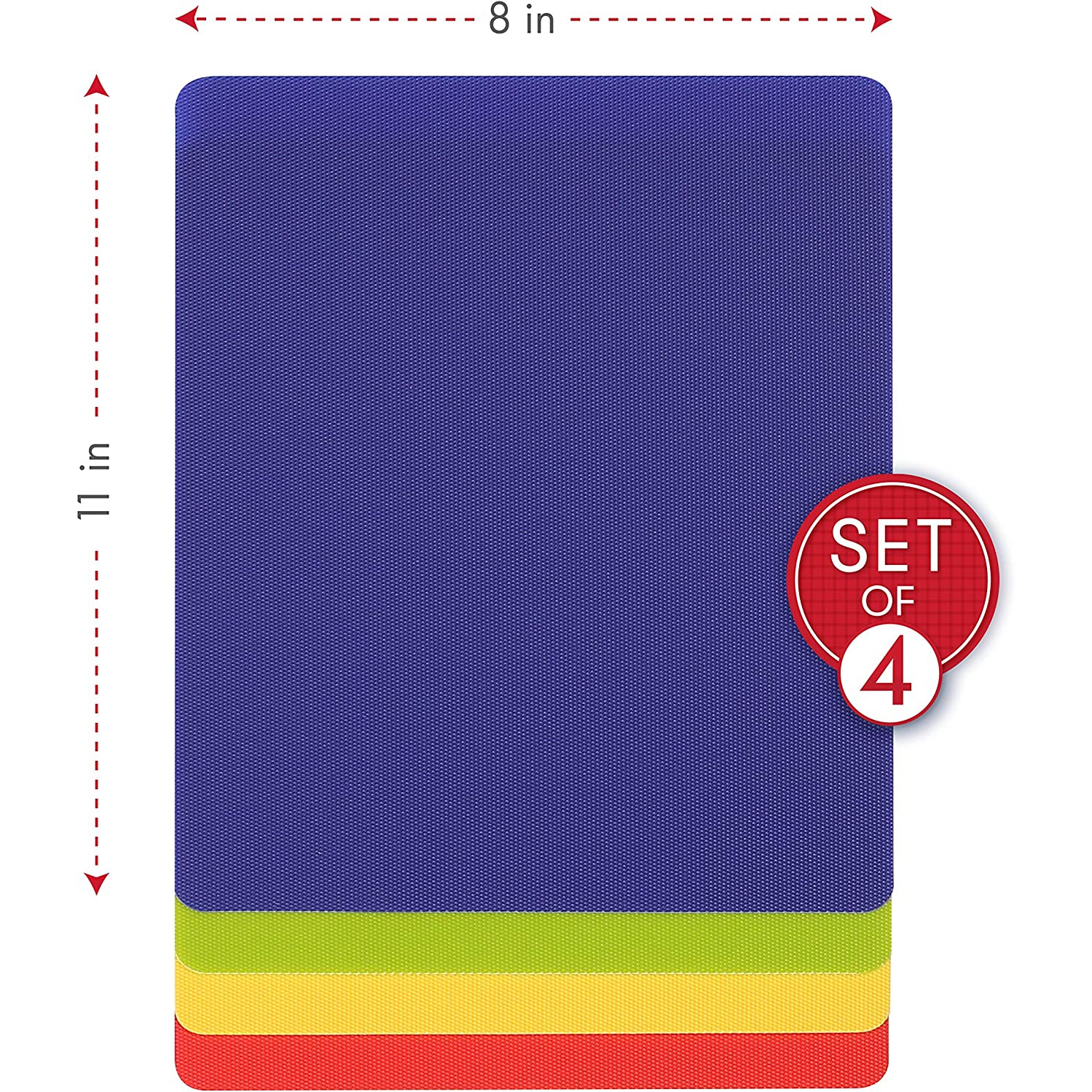 Planches à découper robustes Grippmat, 8 x 11 po, ensemble de 4