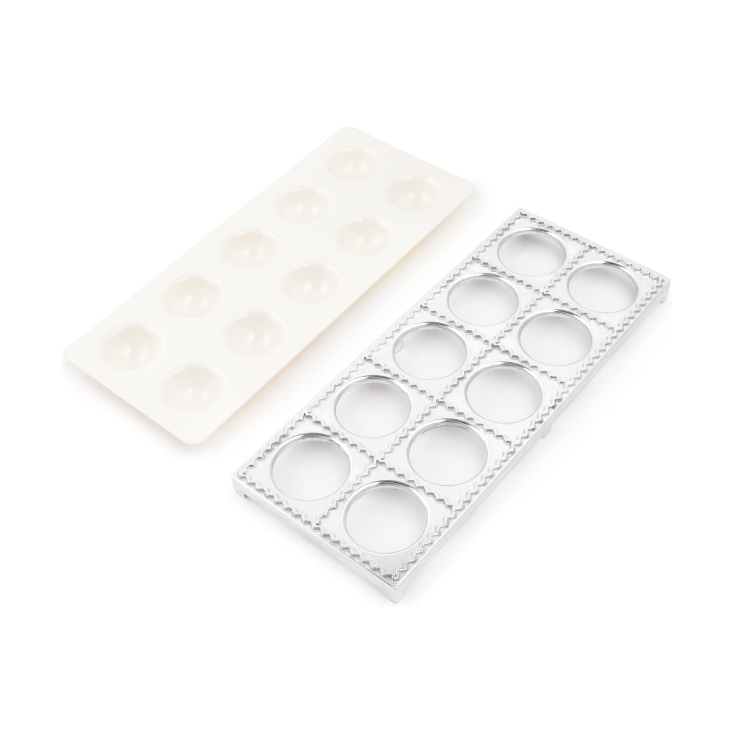 57672 Jumbo Ravioli Maker, Aluminum, 10-Cup