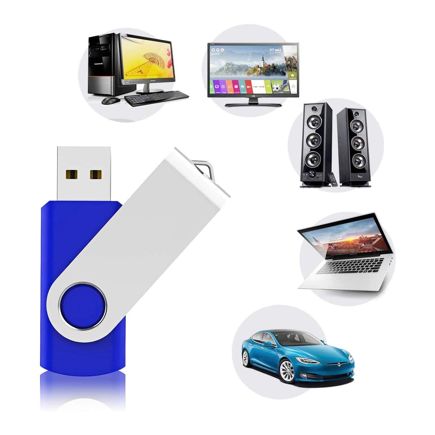 5 Pack 32GB USB Stick Flash Drives 32 GB USB Key Bulk Drives Memory Stick Thumb Drives Pen Drives Zip Drives USB