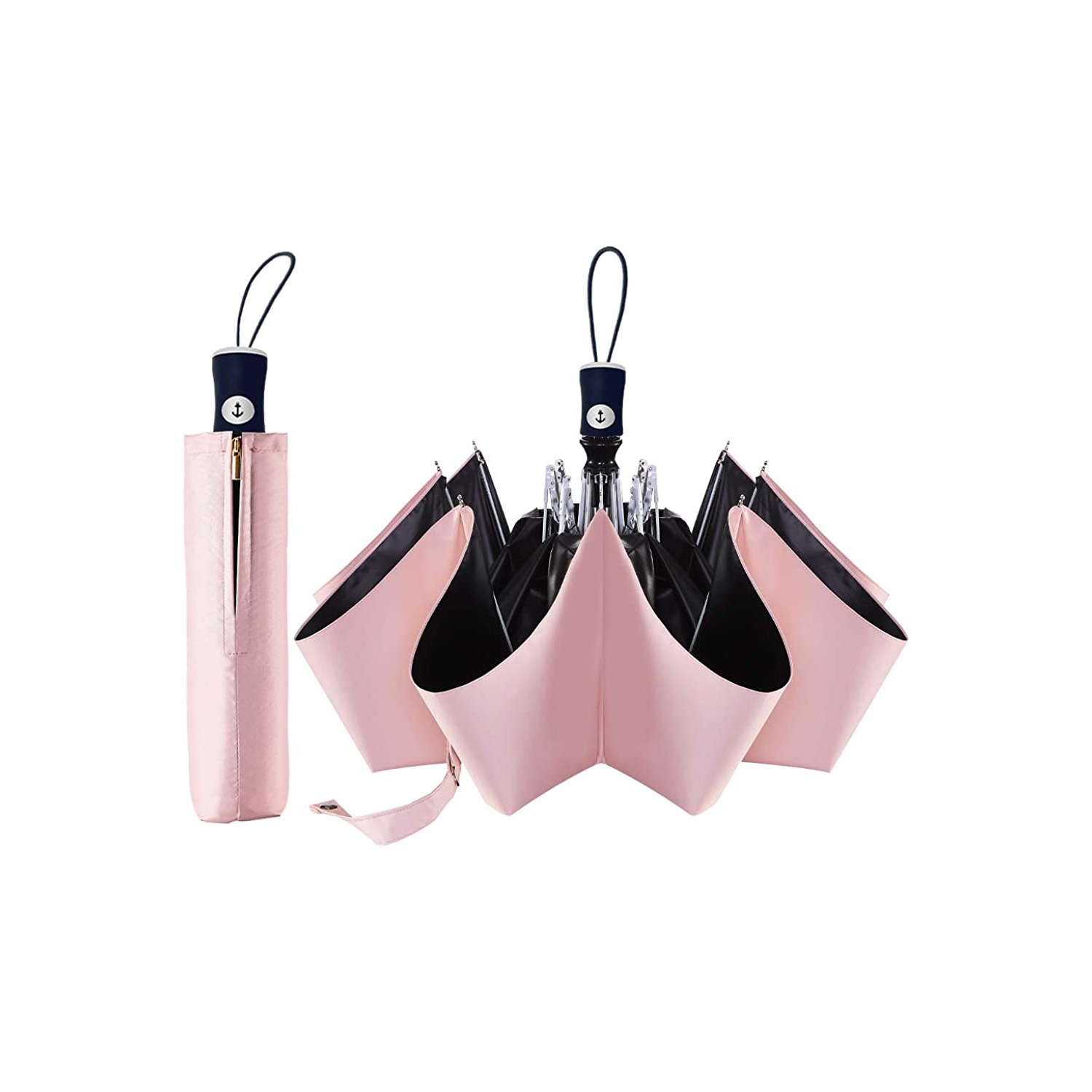 UV Parapluie de voyage compact pliable à fermeture automatique parapluie compact et à fermeture automatique parasol repliable pour femmes