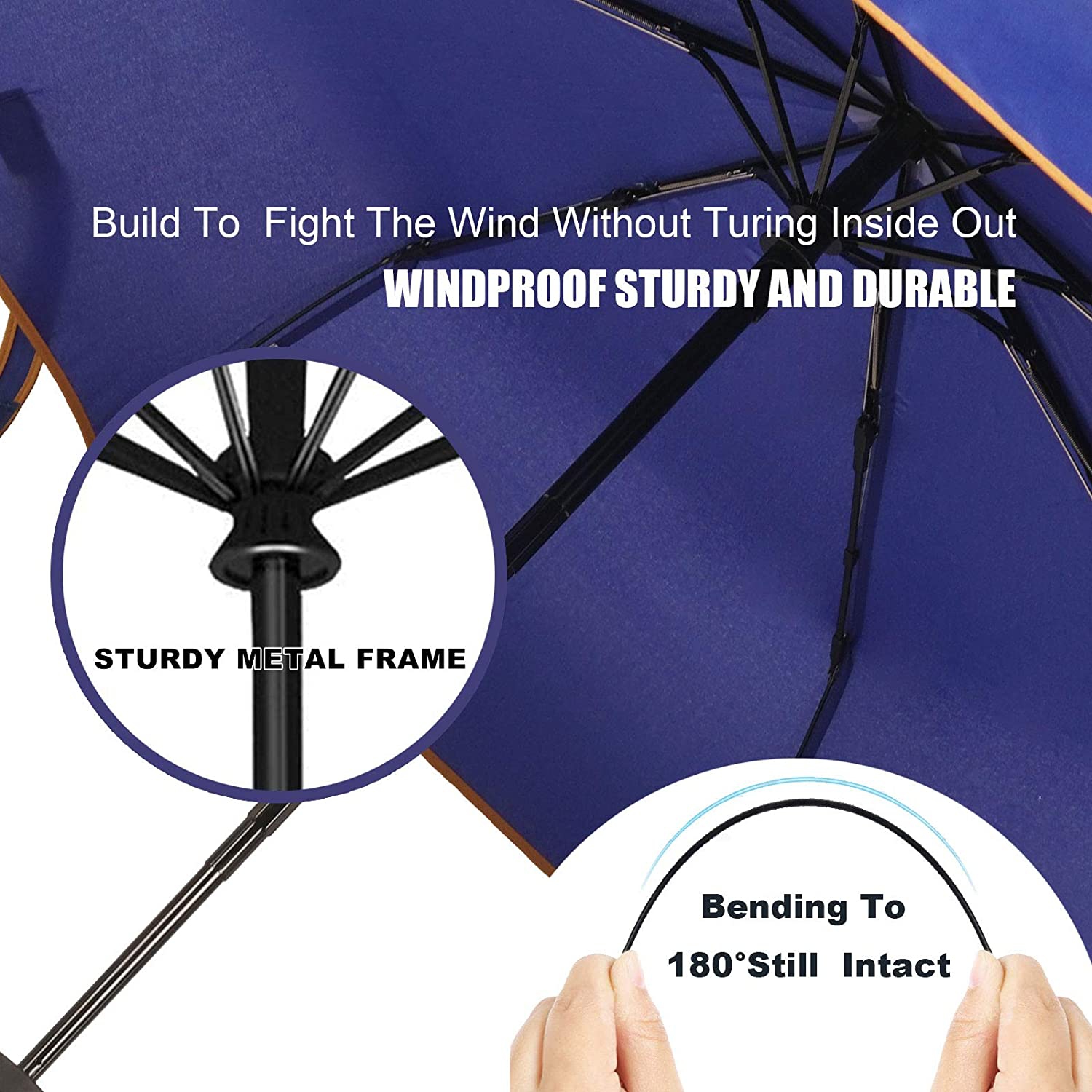 Parapluie de voyage léger ouvert et fermé automatique parasol soleil et pluie, résistant aux intempéries