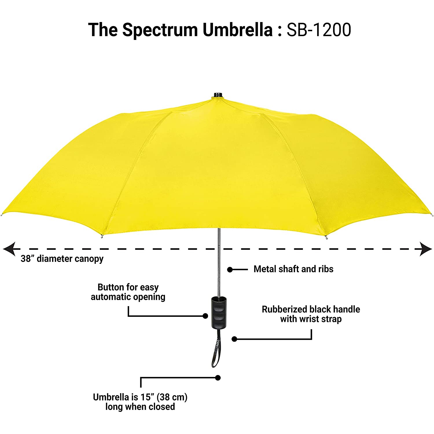 The Spectrum Umbrella, jaune, taille unique