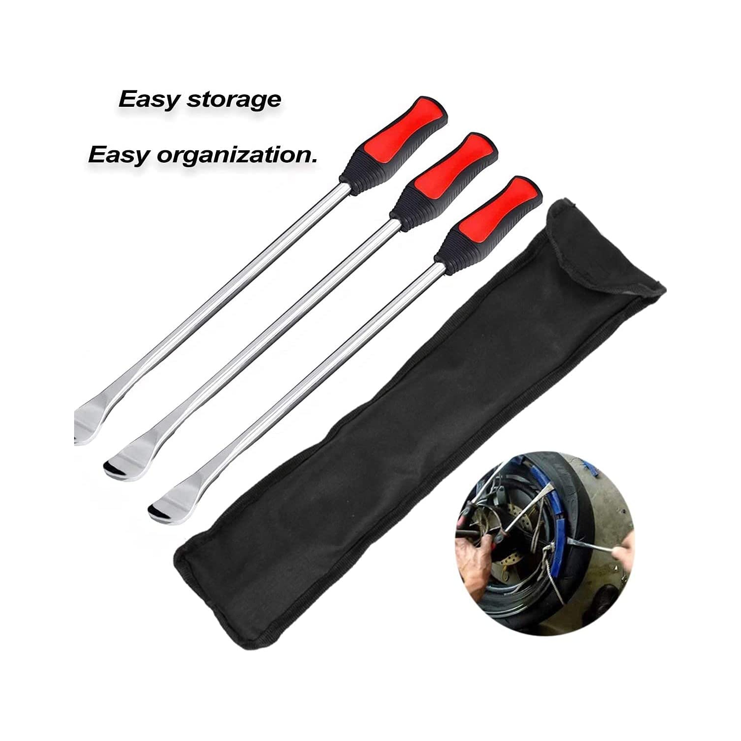 Cuillères à pneus de 14,5 po pour motocyclette, ensemble de cuillères à pneus pour moto tout terrain, outil de repassage professionnel pour cuillères