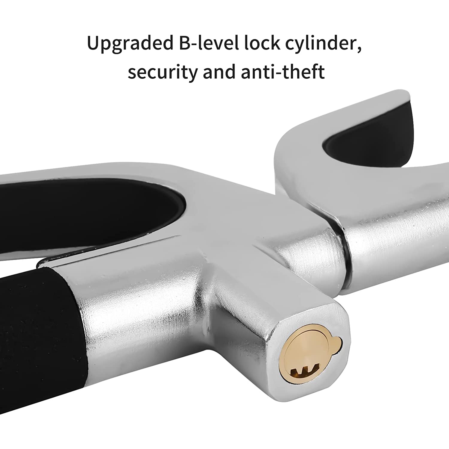 Universal Car Steering Wheel Lock with 3 Keys and Emergency Hammer, Auto Anti Theft Device Security Protection Safety