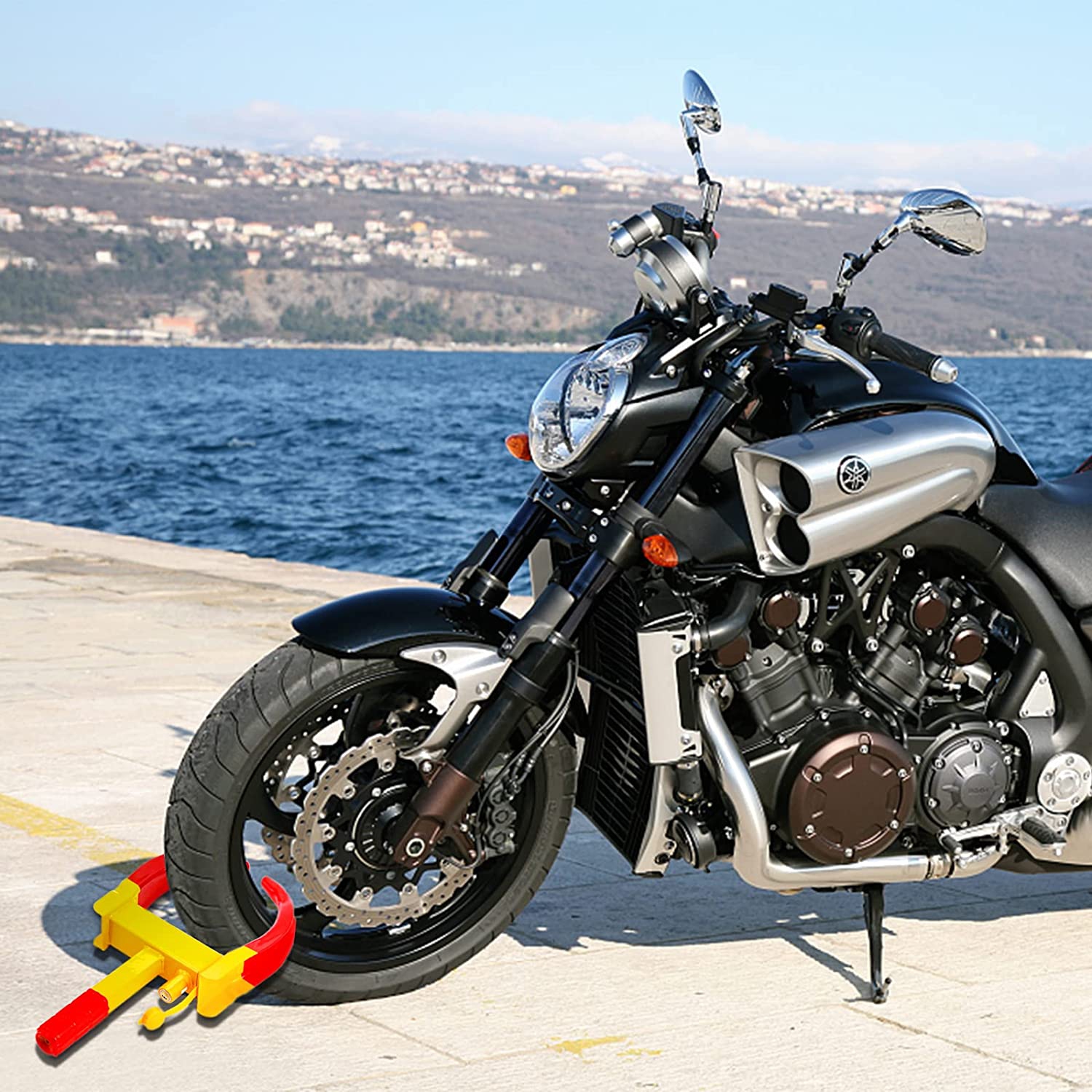 Verrou de serre-joint pour roue avec 3 clés, verrou antivol universel pour pneus, verrou de remorque robuste réglable