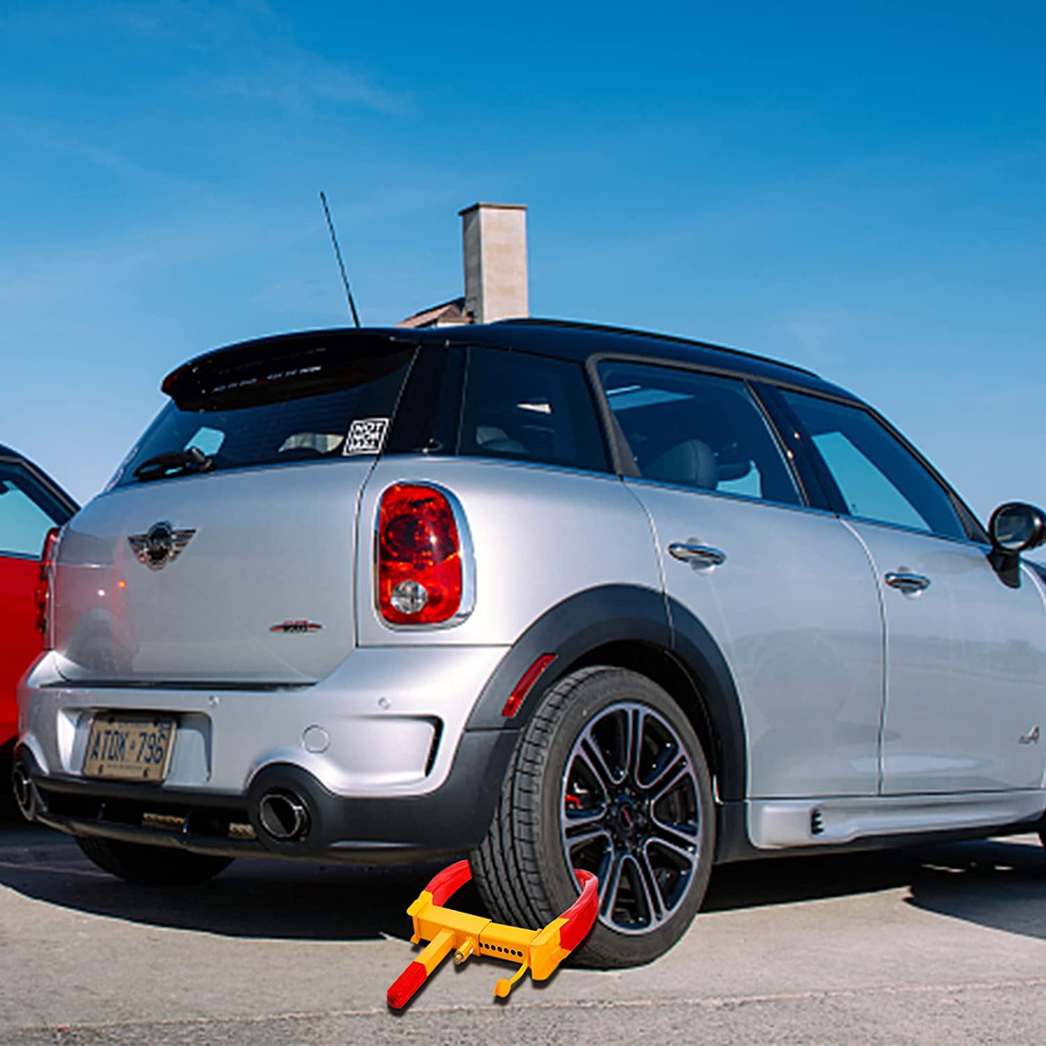 Verrou de serre-joint pour roue avec 3 clés, verrou antivol universel pour pneus, verrou de remorque robuste réglable