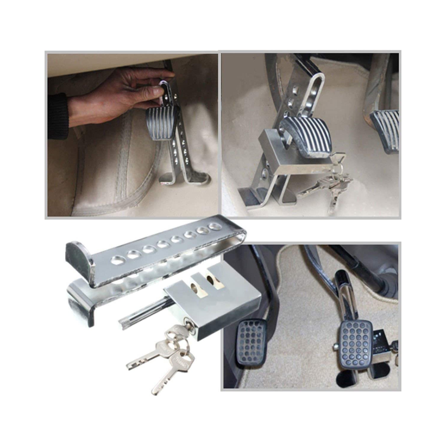 Anti-Theft Auto Stainless Steel Clutch Lock Vehicle Security Protection Supplies Car Brake Lock