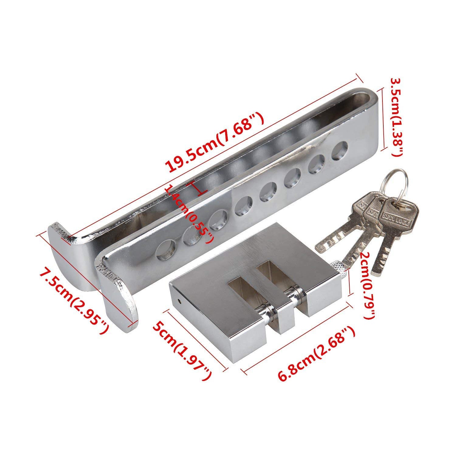 Anti-Theft Auto Stainless Steel Clutch Lock Vehicle Security Protection Supplies Car Brake Lock