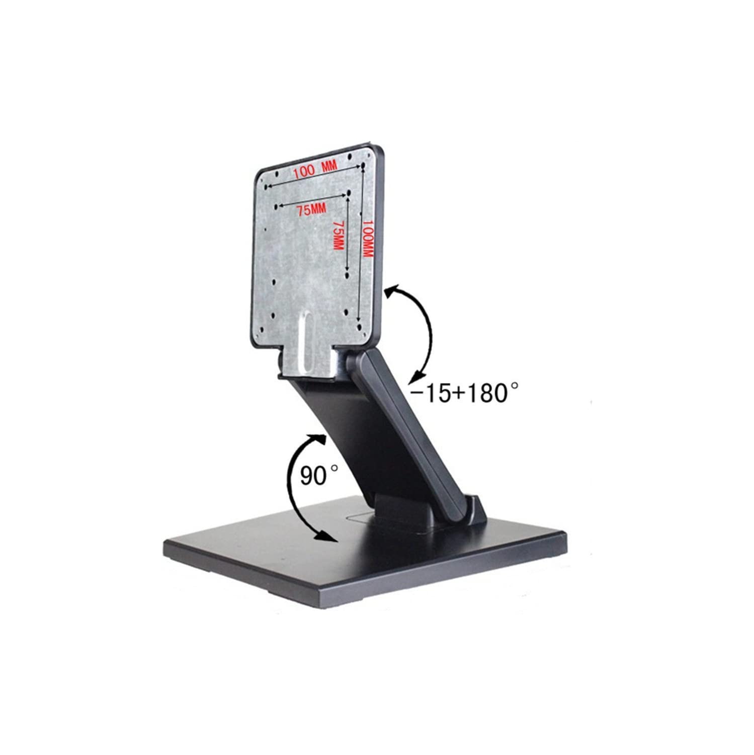 WS-03A Adjustable LCD TV Stand Folding Metal Monitor Desk Stand with VESA Hole 75 * 75 100 * 100mm