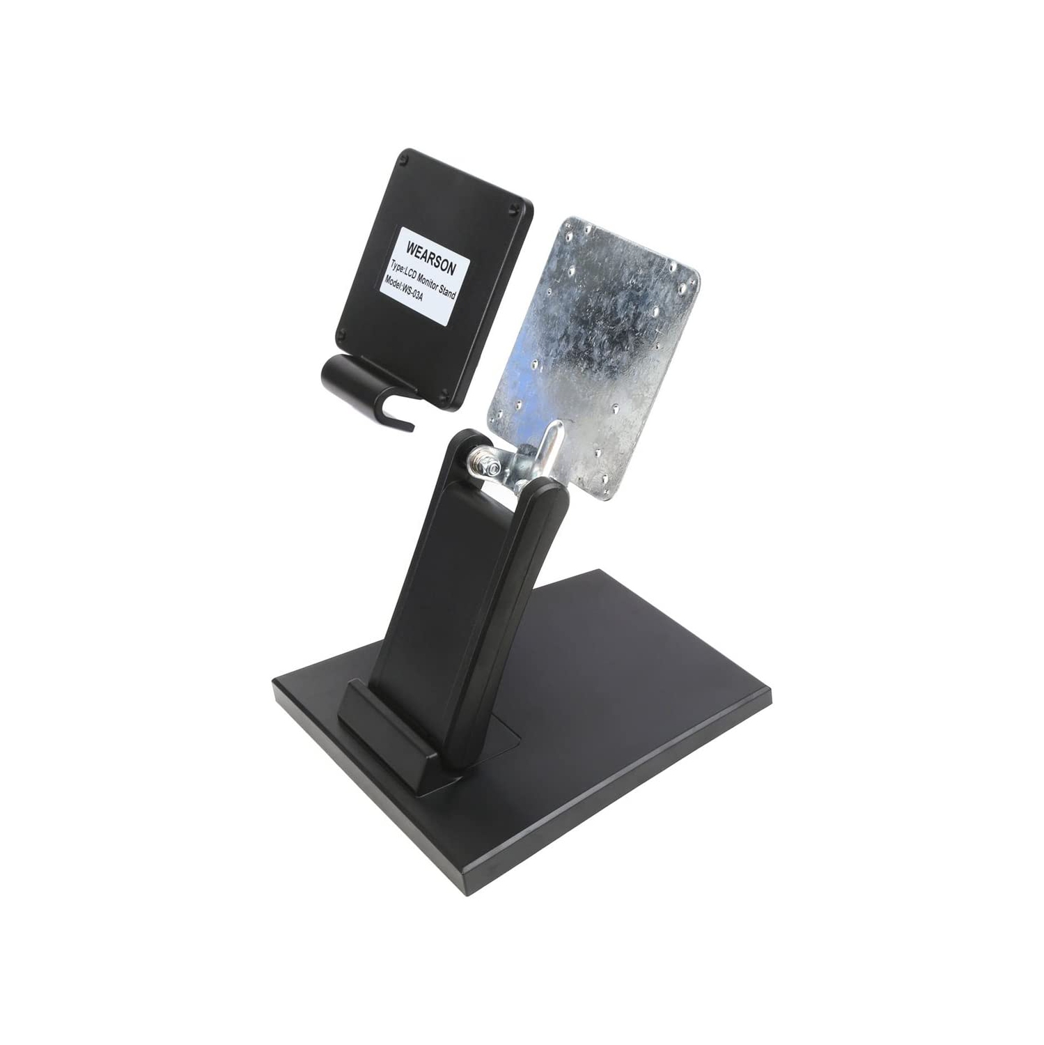 WS-03A Adjustable LCD TV Stand Folding Metal Monitor Desk Stand with VESA Hole 75 * 75 100 * 100mm