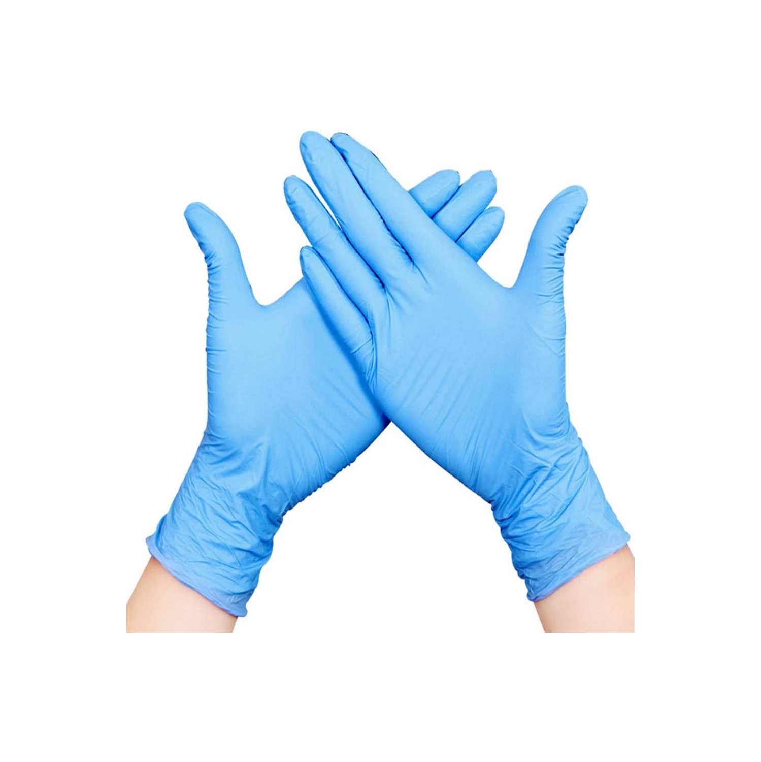 Gants jetables en nitrile, gants sans latex, gants sans poudre, gants de qualité alimentaire, 100 pièces, bleu