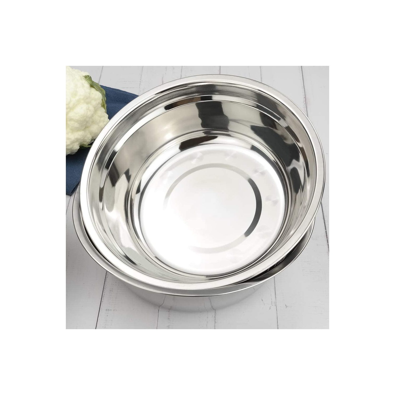 Ensemble de 4 bols à mélanger en acier inoxydable, 10.1 po