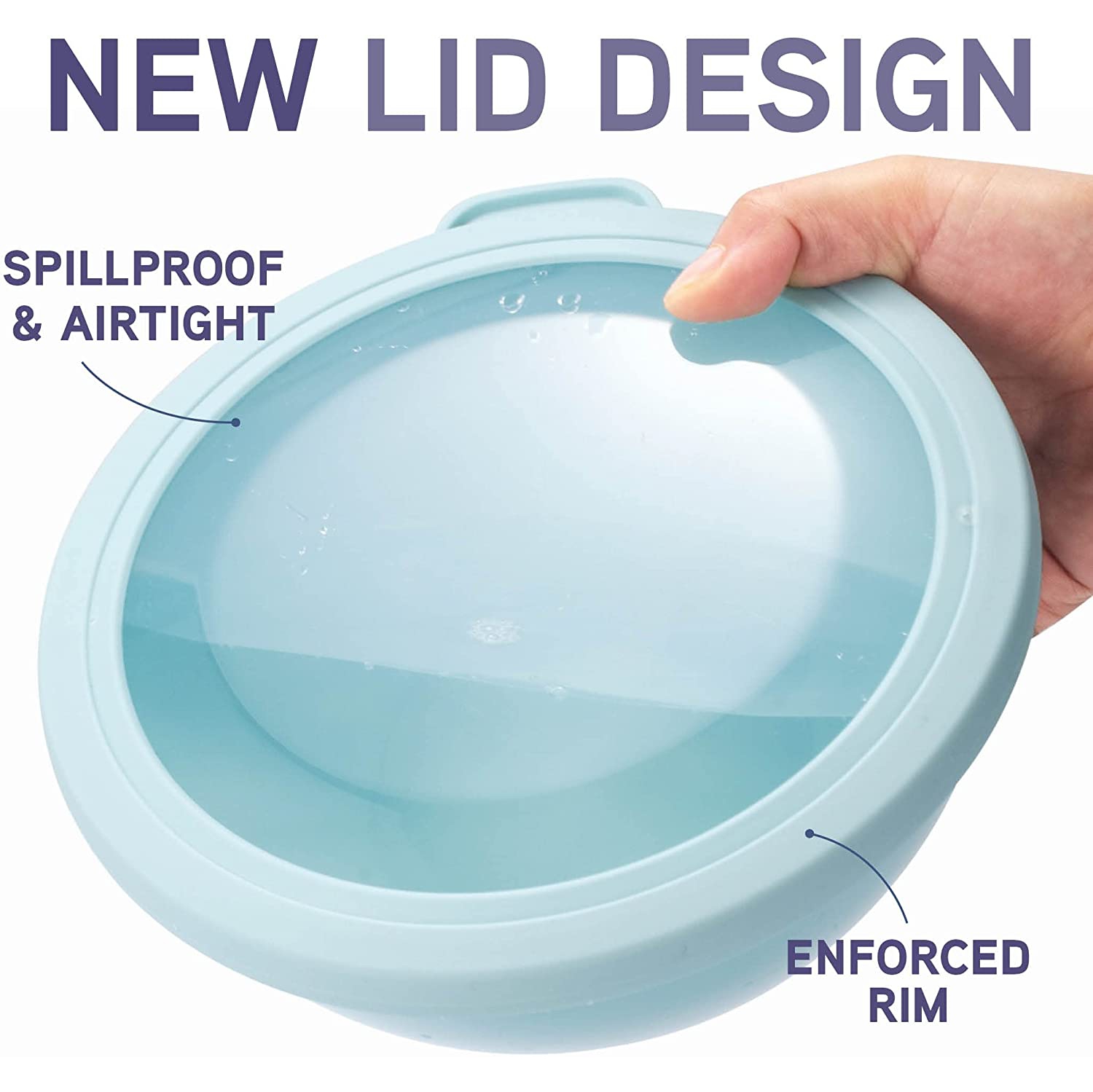 Bols à mélanger avec couvercles TPR - Ensemble de 12 bols empilables en plastique comprenant 6 bols et 6 couvercles